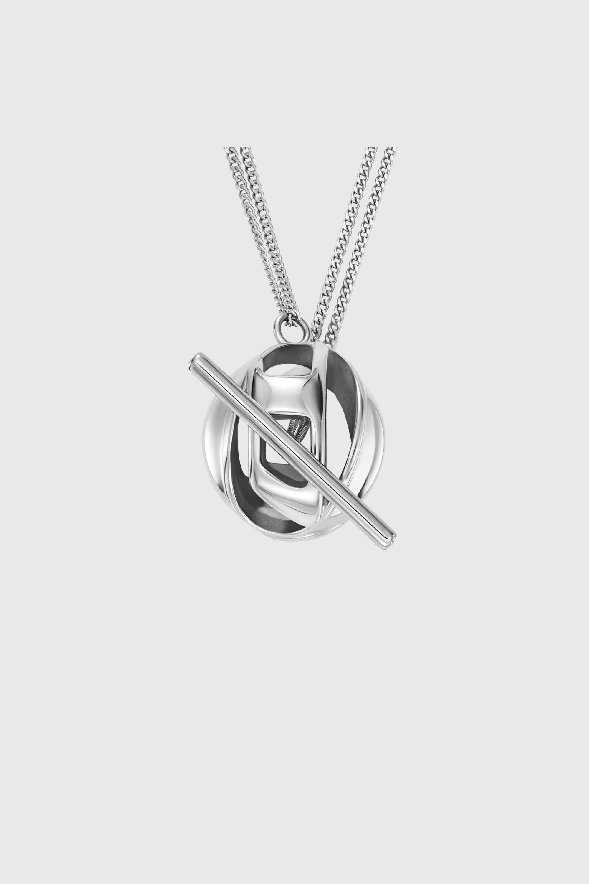 Diesel - DX1716040, Collana con pendente in acciaio inox Unisex in Argento - 2