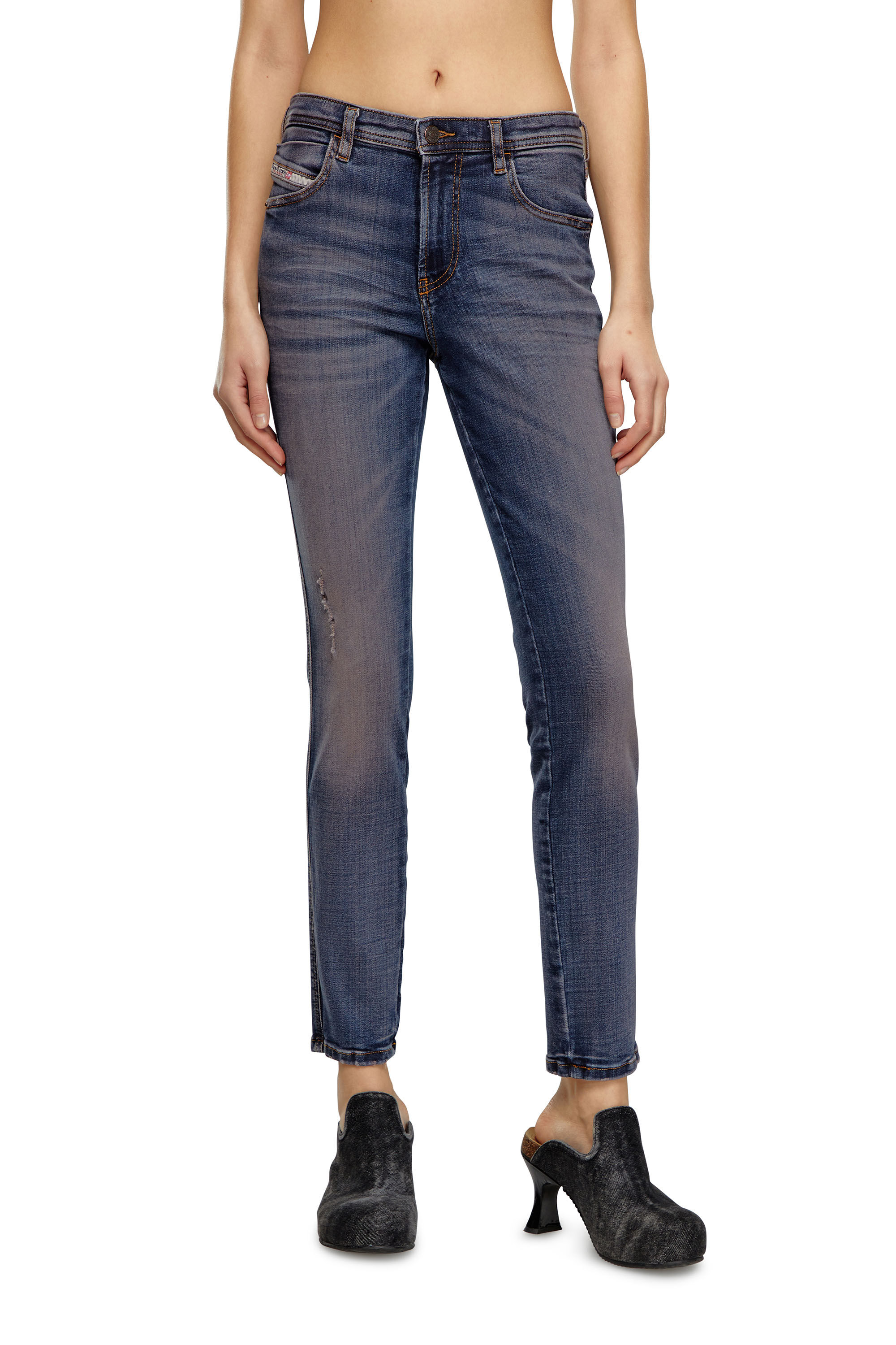 Diesel - Skinny Jeans 2015 Babhila 0PFAY, Blu Scuro - Image 3