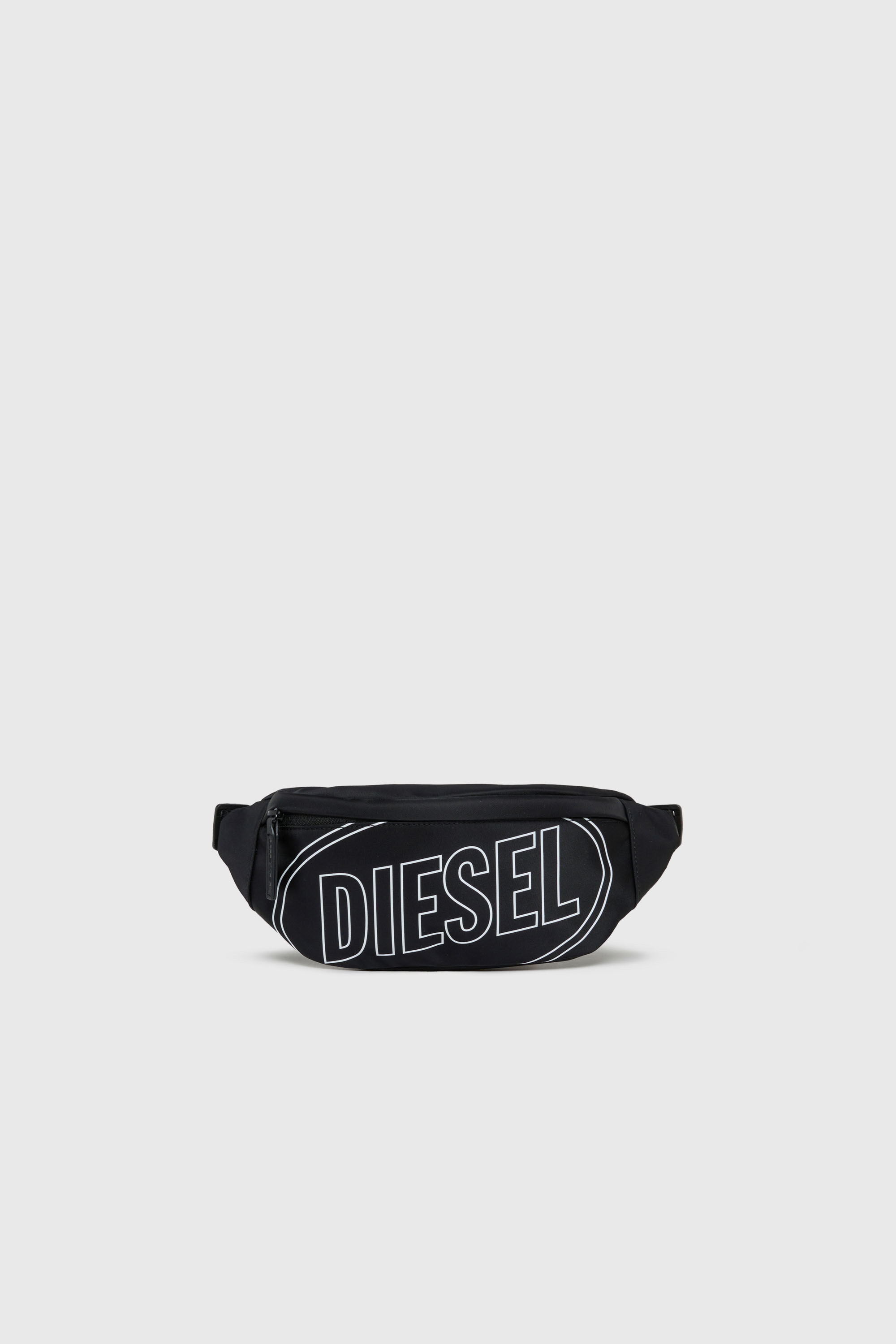 Diesel - WCIRY, Man's WCIRY - Nylon belt bag with logo print in Black - 1