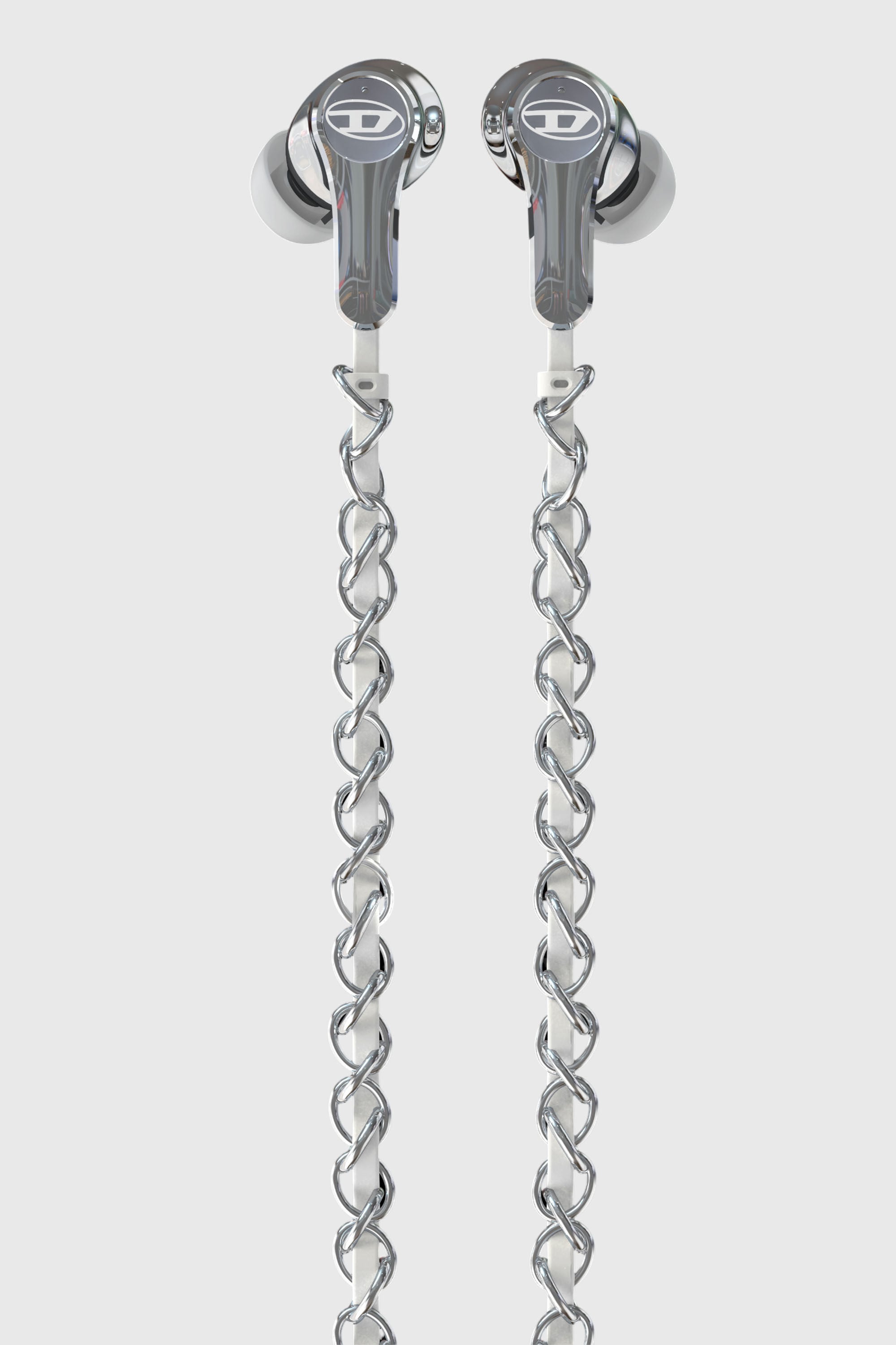 Diesel - 60458  WIRED EARBUDS WIRED EARBUDS, Auricolari con filo e charms Unisex in Argento - 1