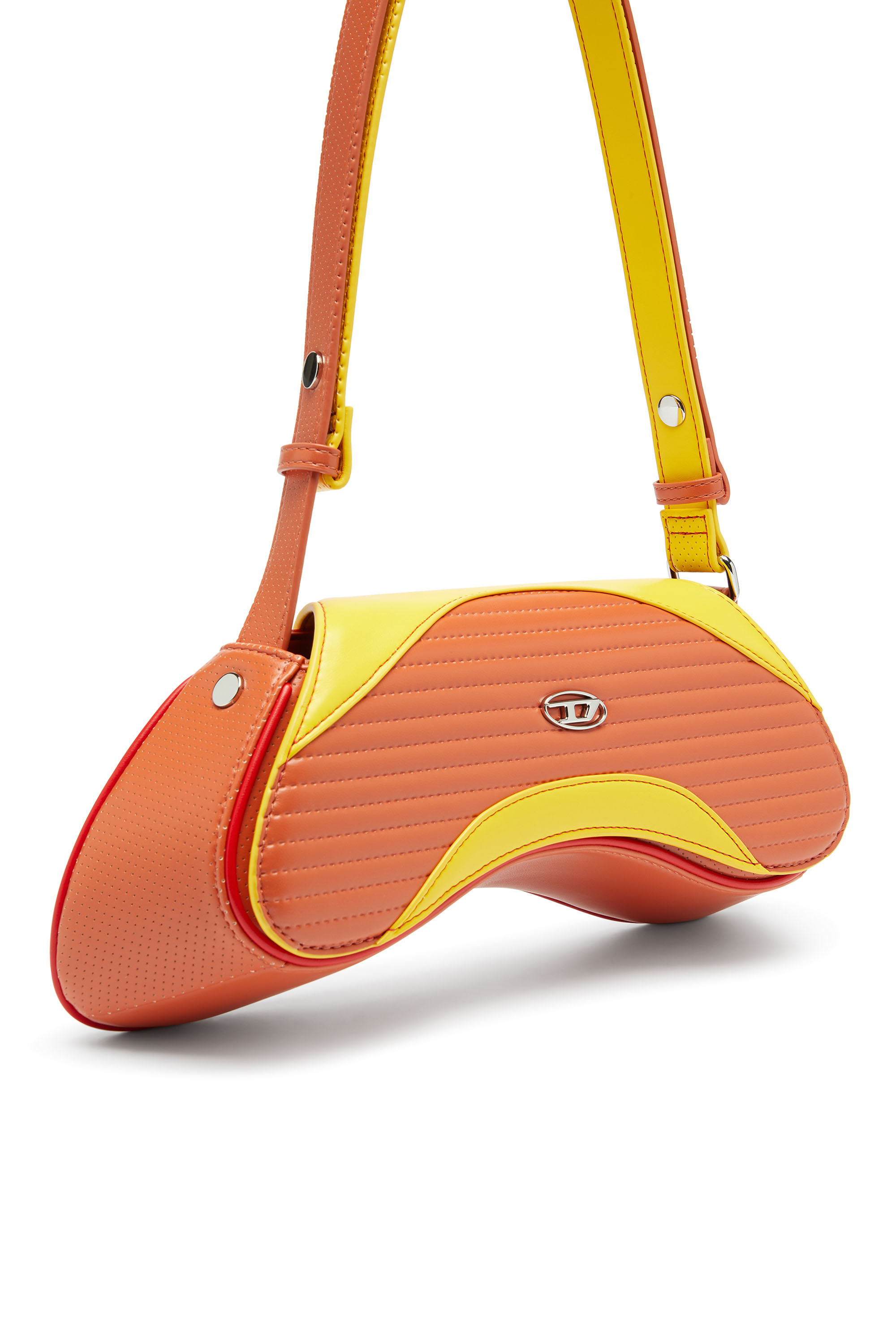 Diesel - PLAY CROSSBODY, Play - Sac bandouli&egrave;re en PU matelass&eacute; perfor&eacute; Femme in Polychrome - 5