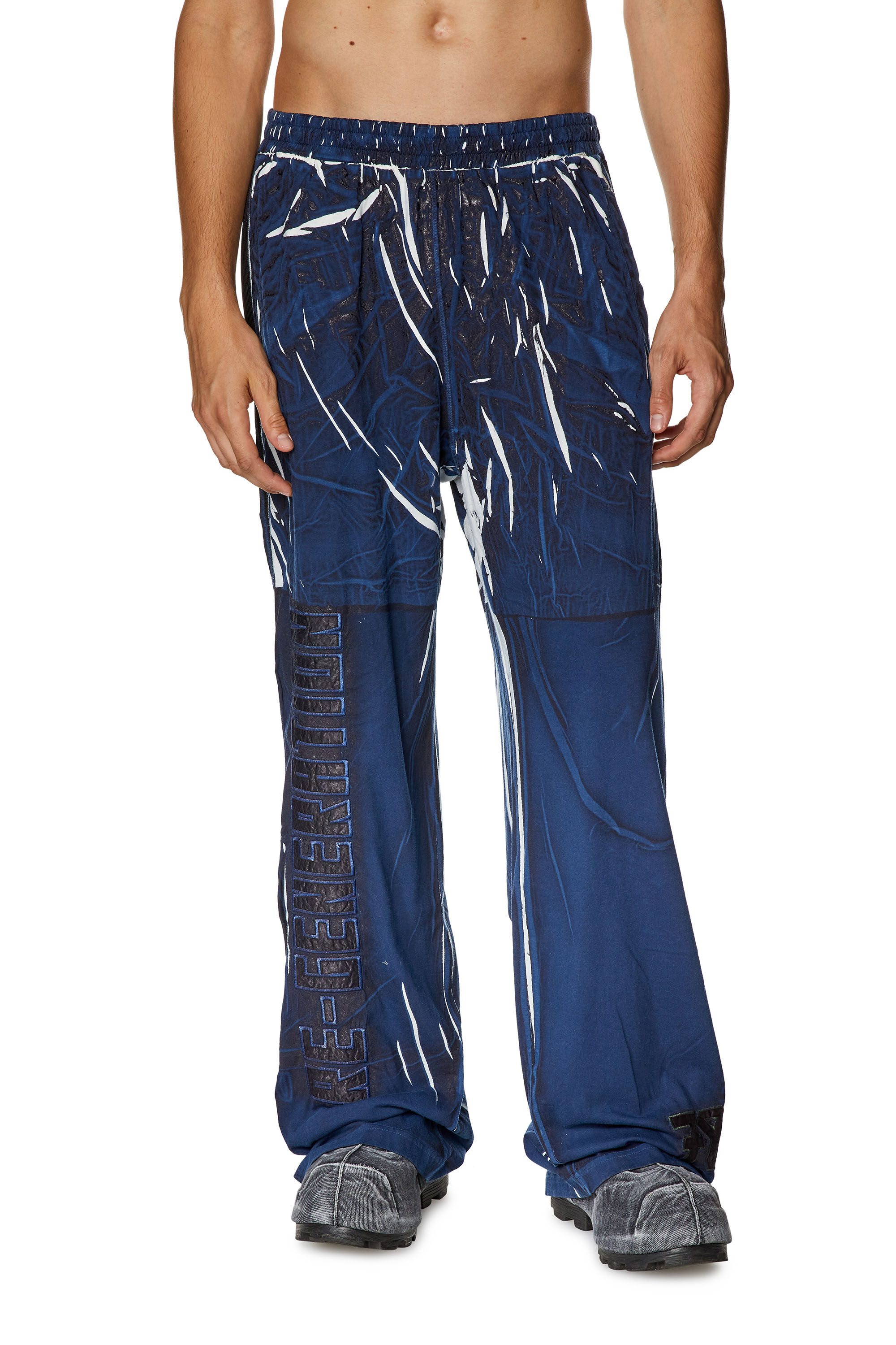 Diesel - P-ROWY-LONG, Herren Trackhose mit schattiertem Overprint in Dunkelblau - 3