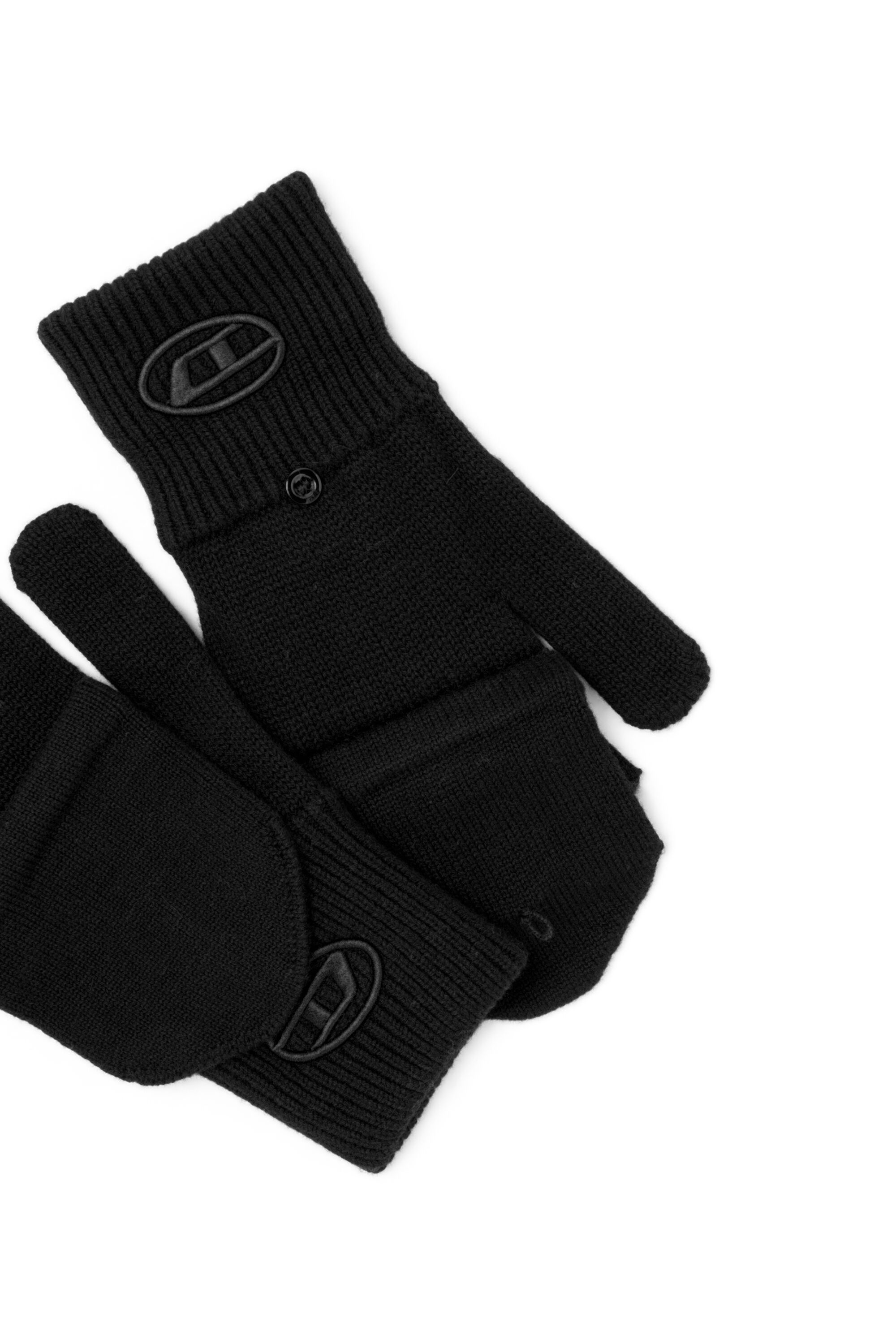 Diesel - K-CODY-B, Gants en mélange de laine avec logo Oval D Mixte in Noir - 3