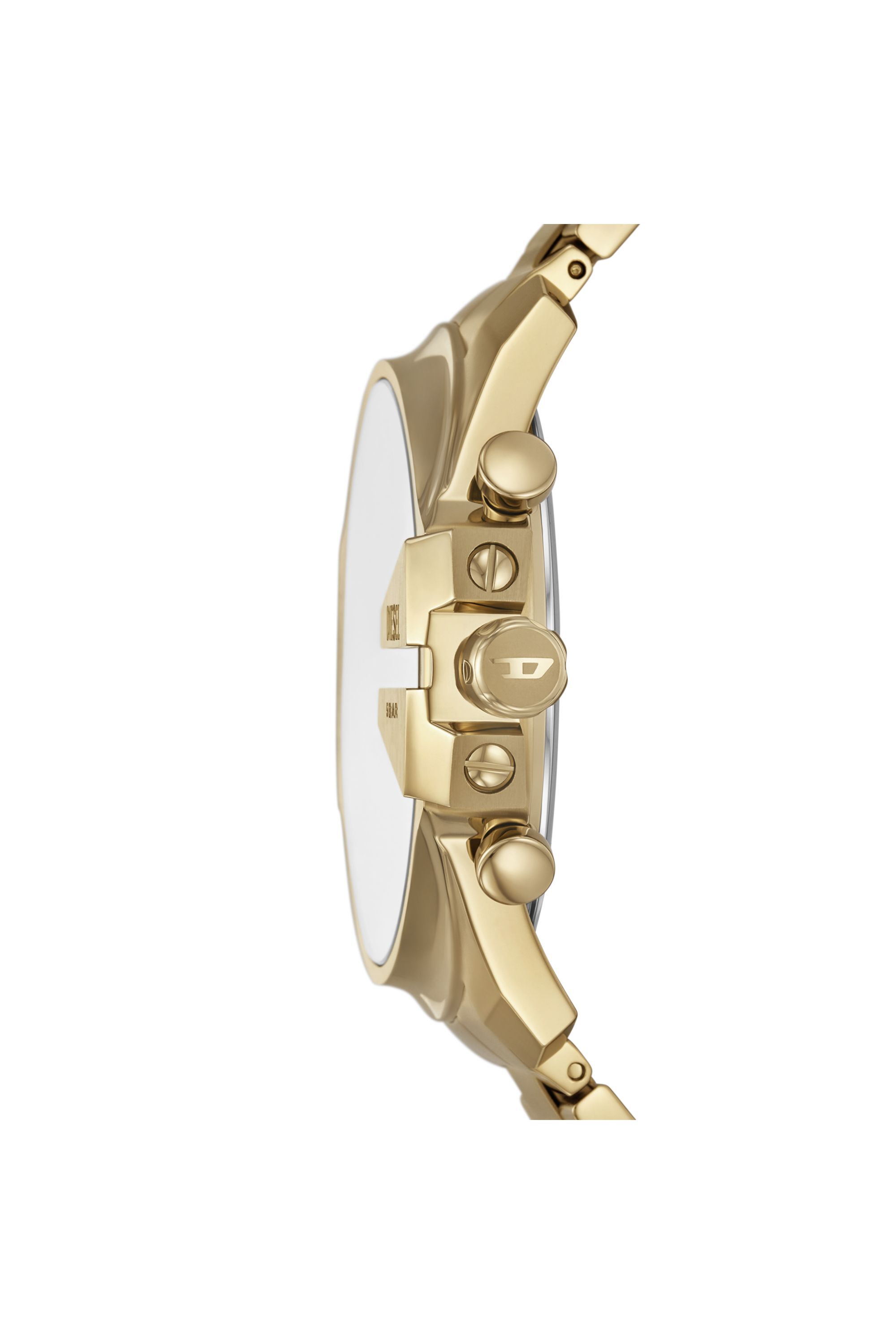 Diesel - DZ4684 WATCH, Orologio Mega Chief Slim in acciaio inossidabile Uomo in Oro - 3