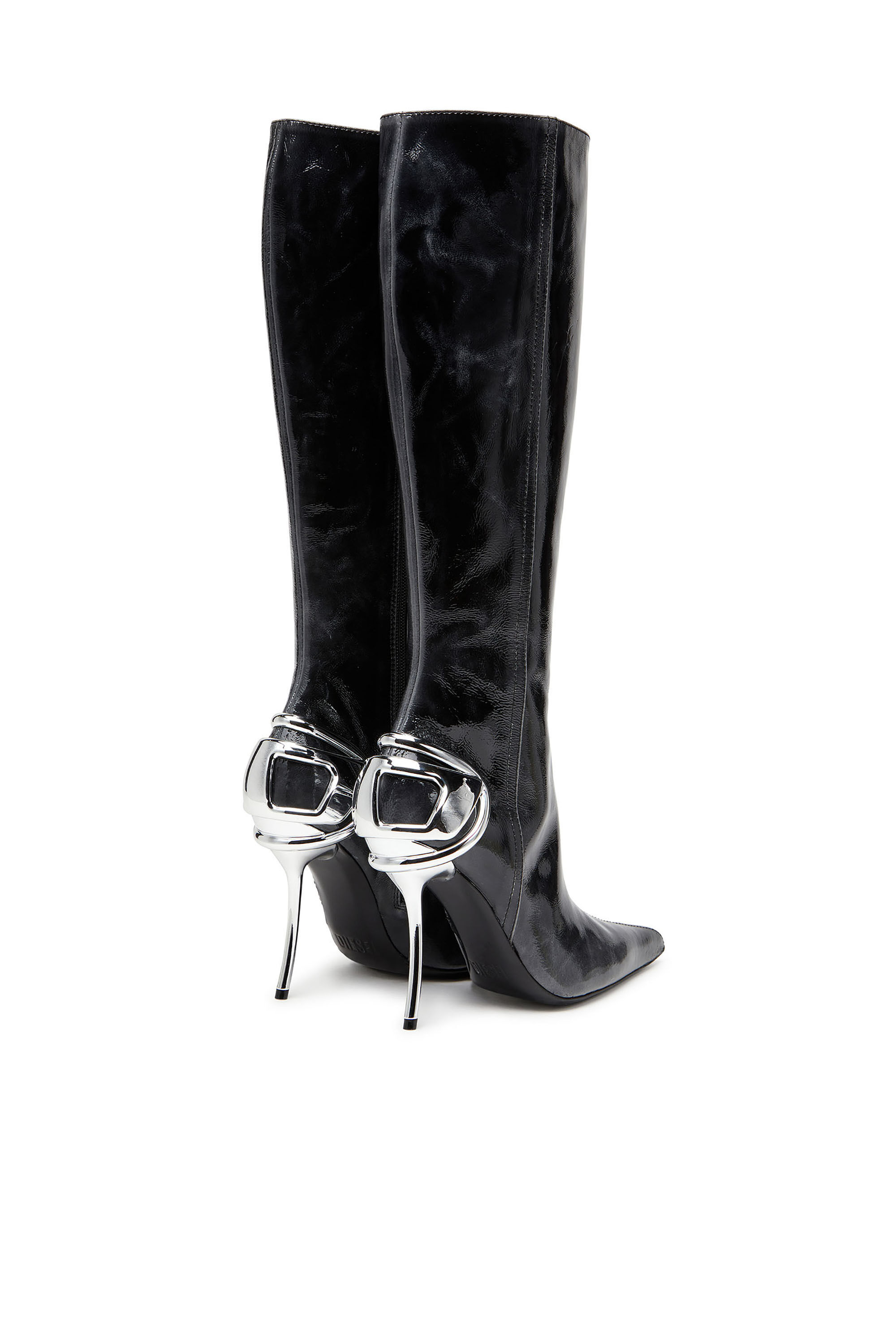 Diesel - D-TEN&HALF HB, D-Ten&Half - Stivali in pelle al ginocchio Donna in Nero - 3