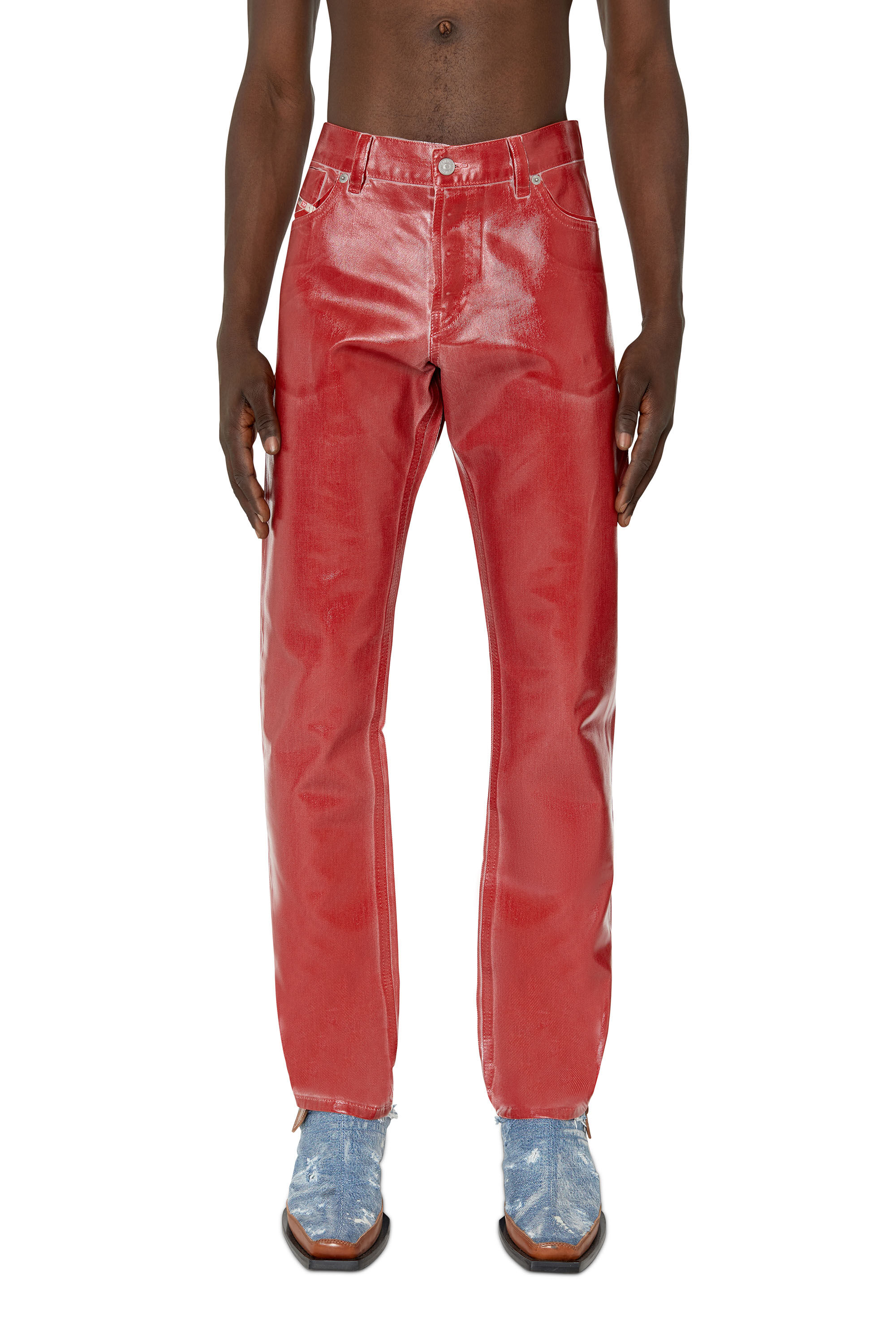 Diesel - 1995 09E50 Straight Jeans, Rouge - Image 3