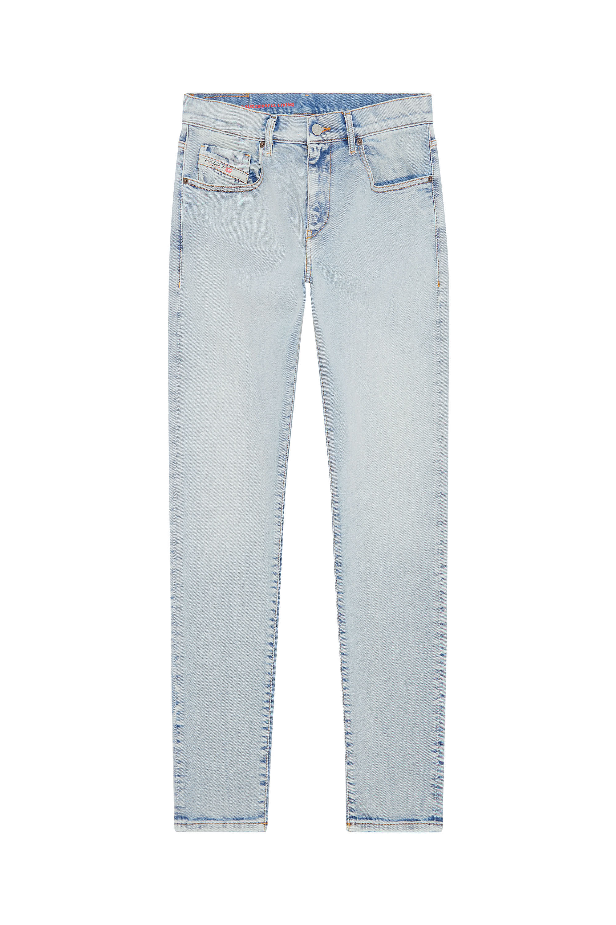 Diesel - Slim Jeans 2019 D-Strukt 9C08L, Bleu Clair - Image 2