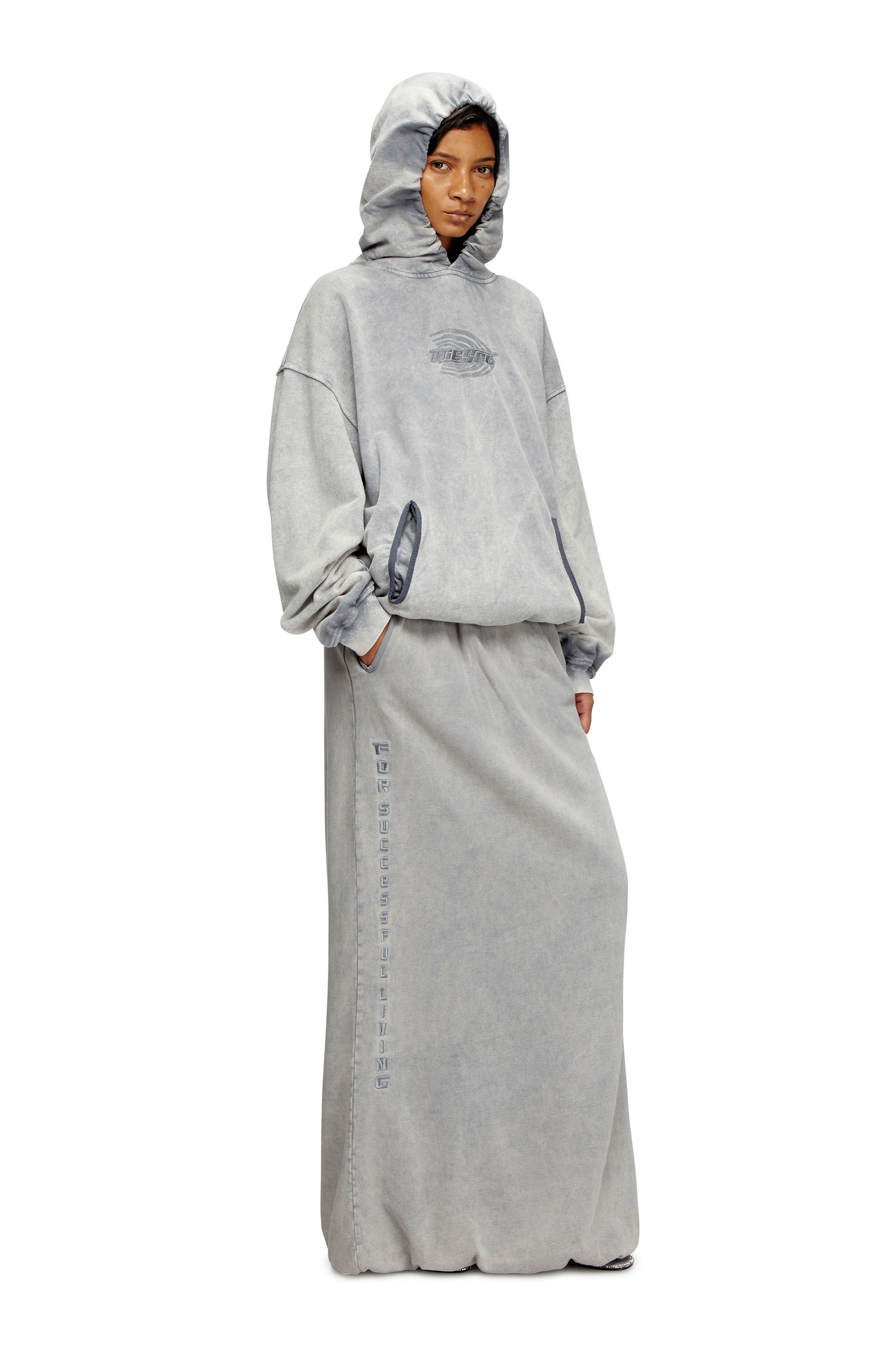 Diesel - O-REIRA, Gonna maxi a palloncino Donna in Grigio - 1