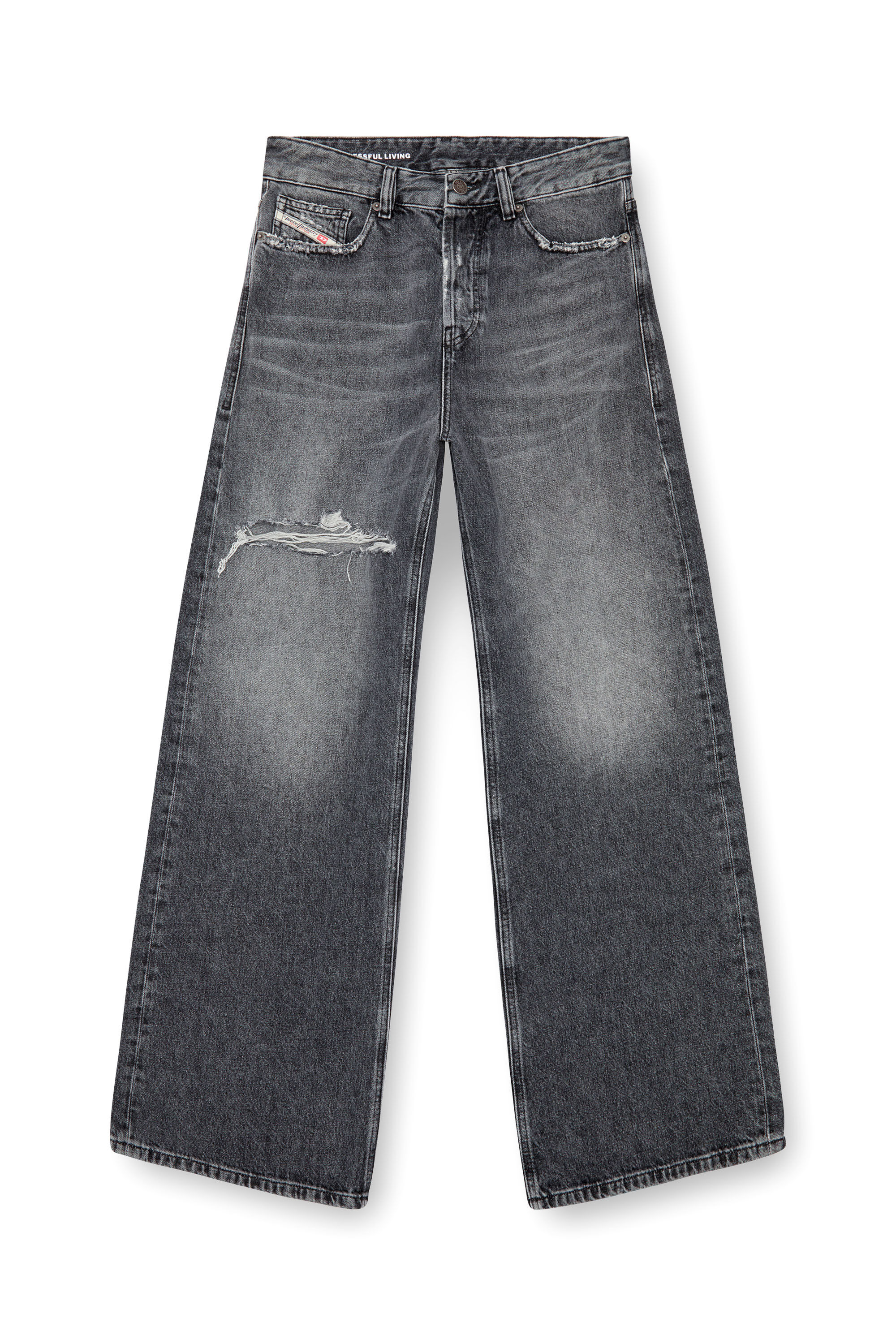 Diesel - Donna Straight Jeans 1996 D-Sire 007X4, Nero/Grigio scuro - Image 2