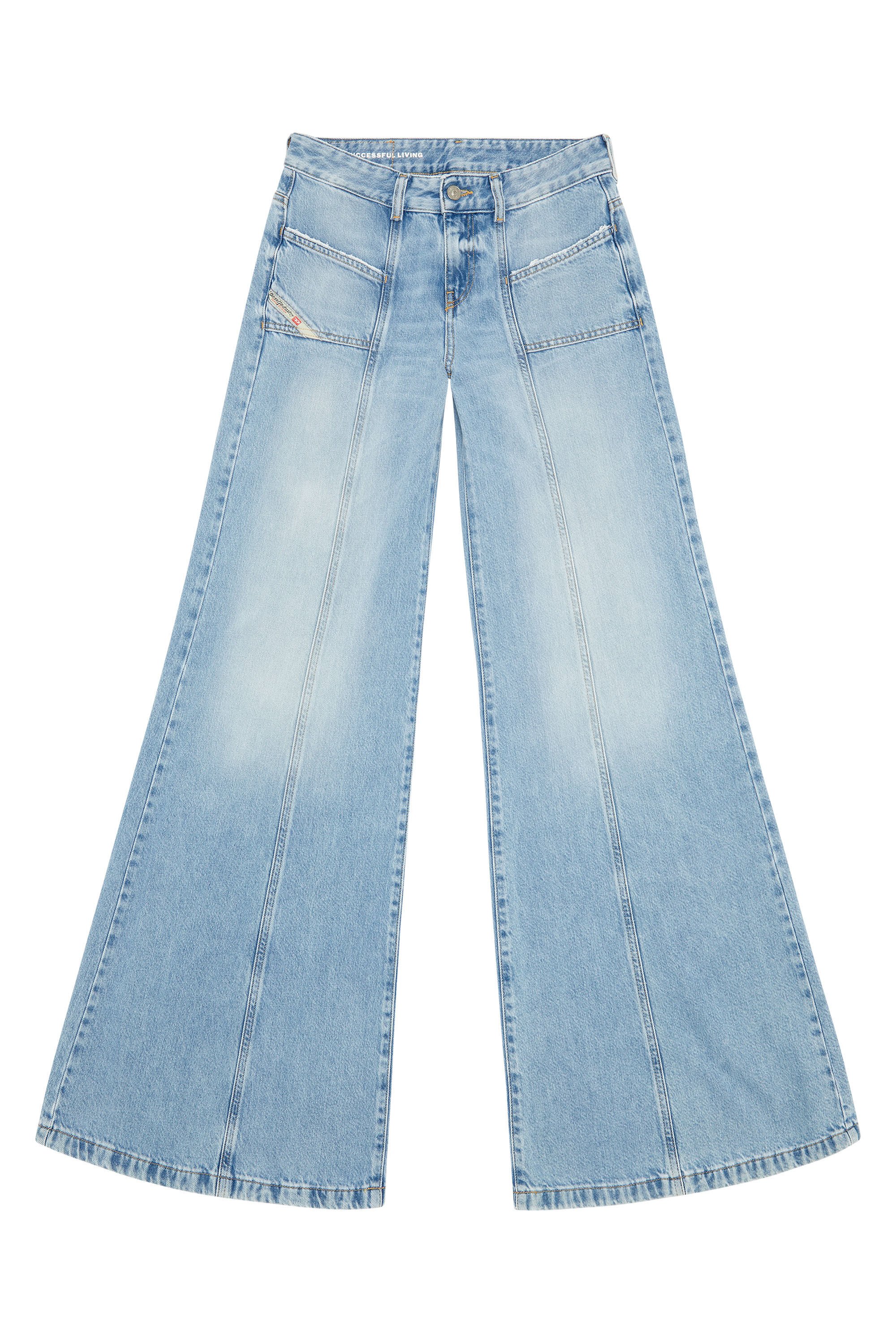 Diesel - Bootcut and Flare Jeans D-Akii 09J88, Bleu Clair - Image 2