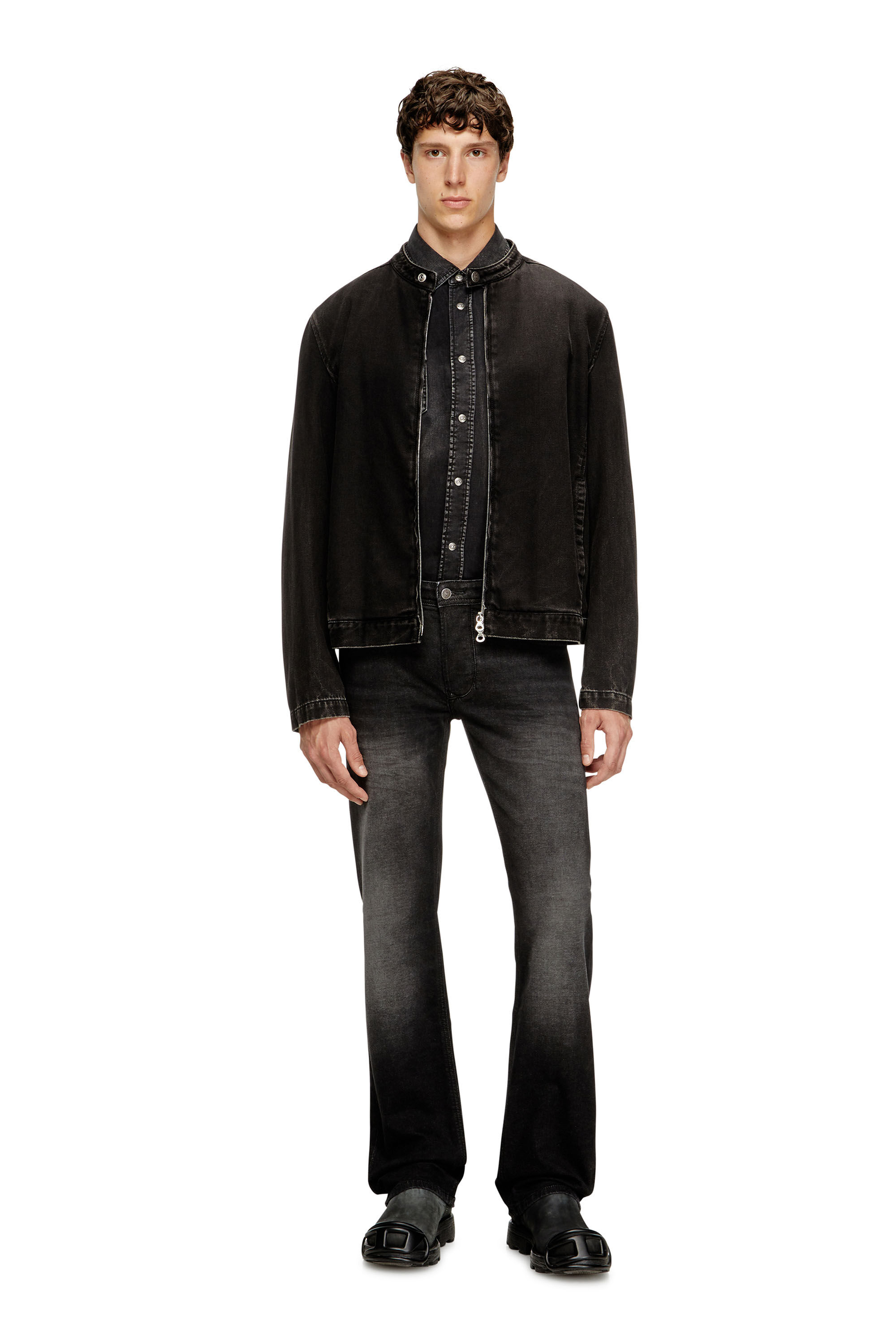 Diesel - Regular Jeans 1985 Larkee 0DBDT Uomo, Nero/Grigio scuro - Image 1