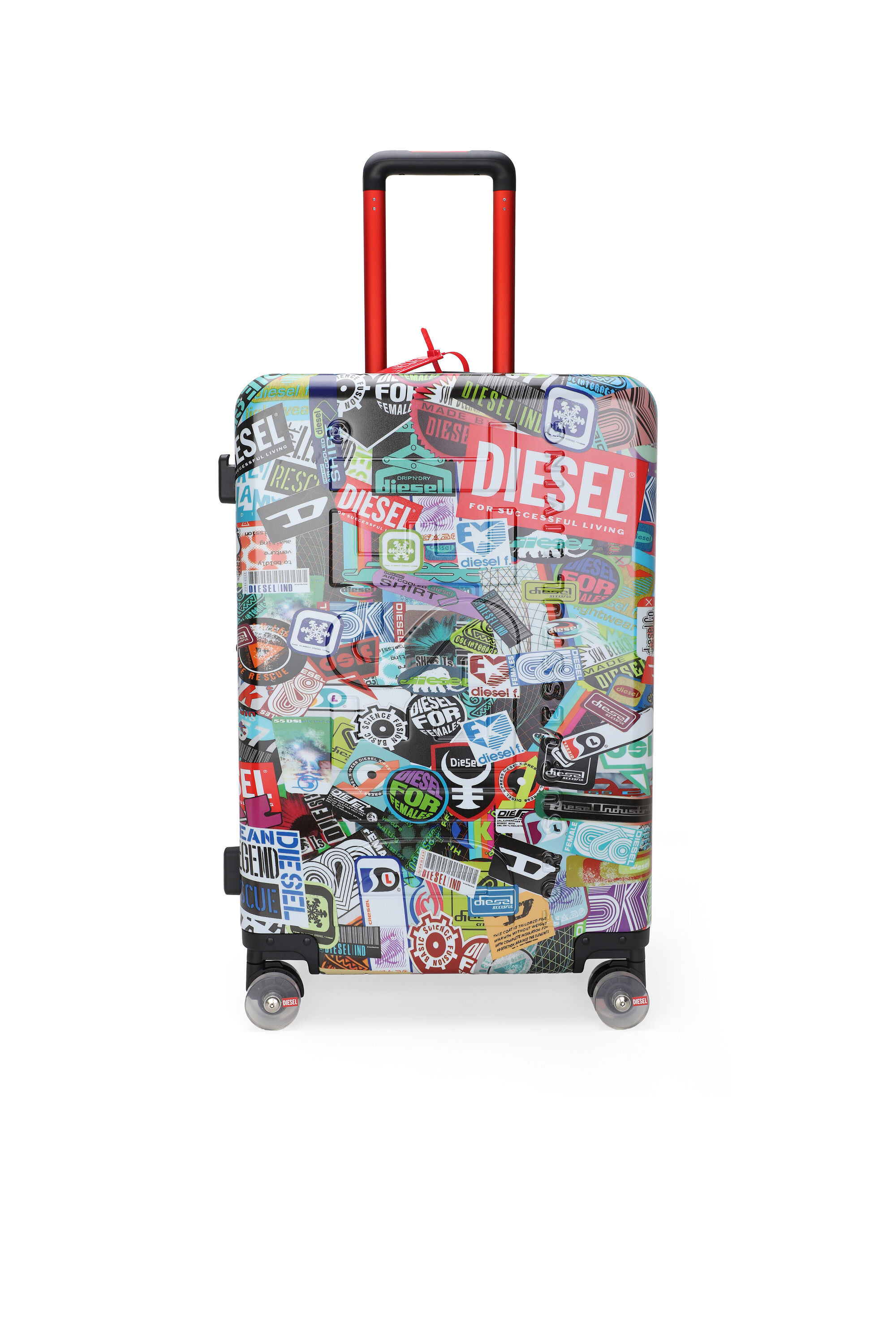 Diesel - DIESEL PC PRINTED TROLLEY-STICKERS- DSL0, Valigia stile sticker taglia M Unisex in Multicolor - 1