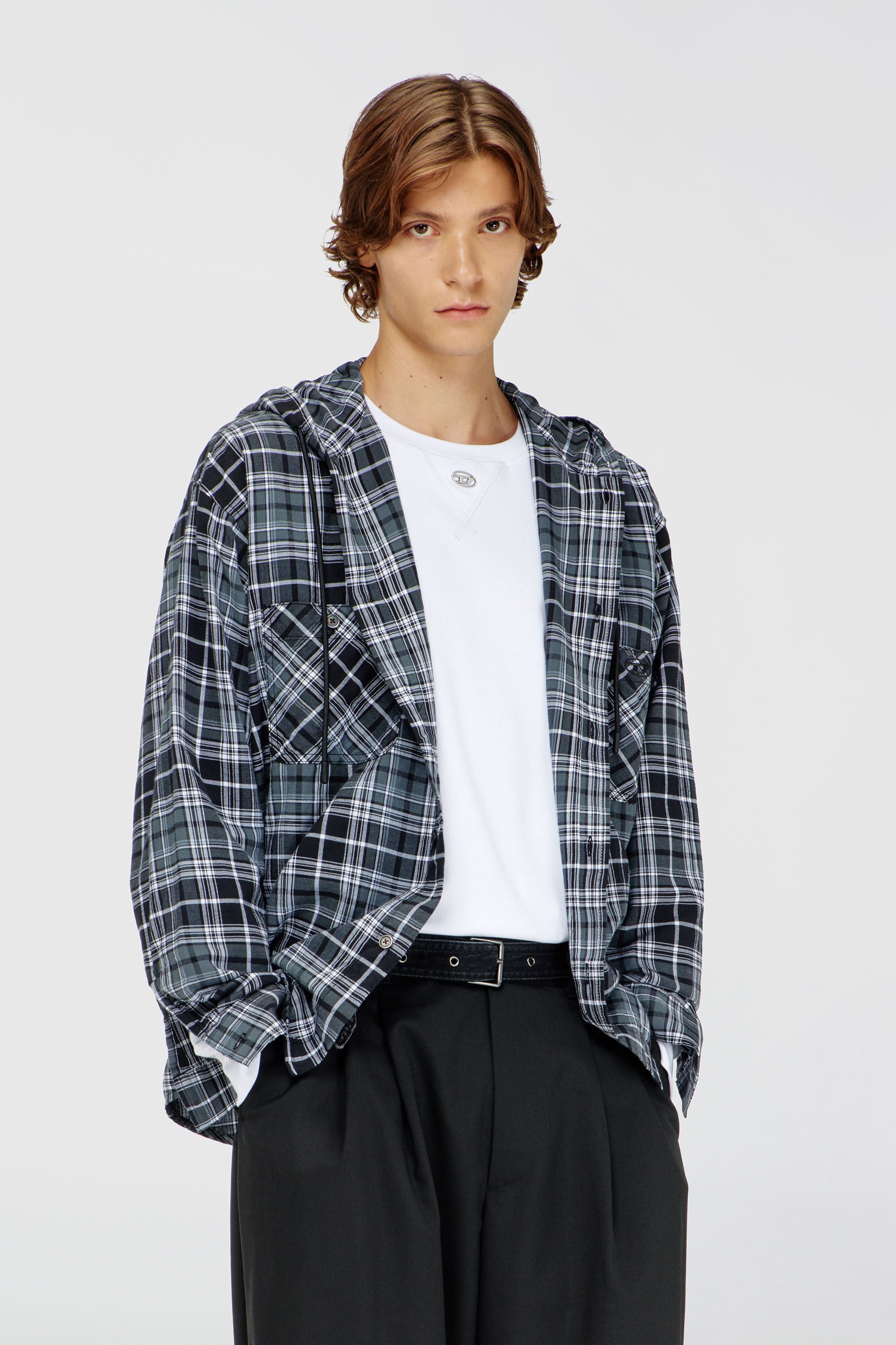 S-DRUM-HOODY-DGBT, Nero/Bianco