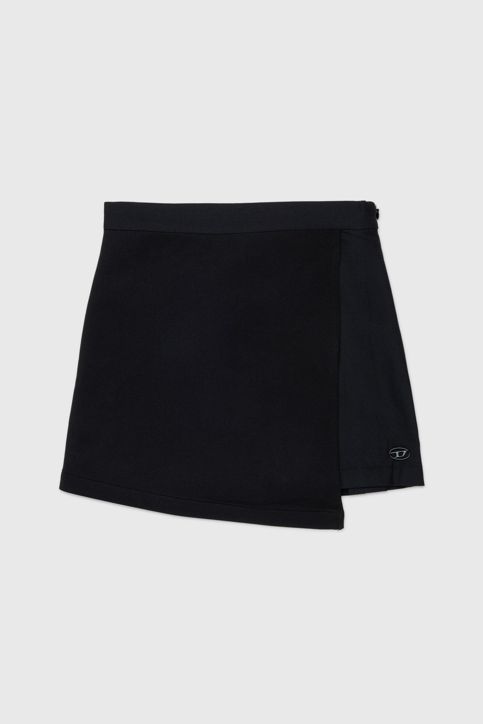Diesel - GREBY, Jupe mini effet drap&eacute; avec dos pliss&eacute; Femme in Noir - 2