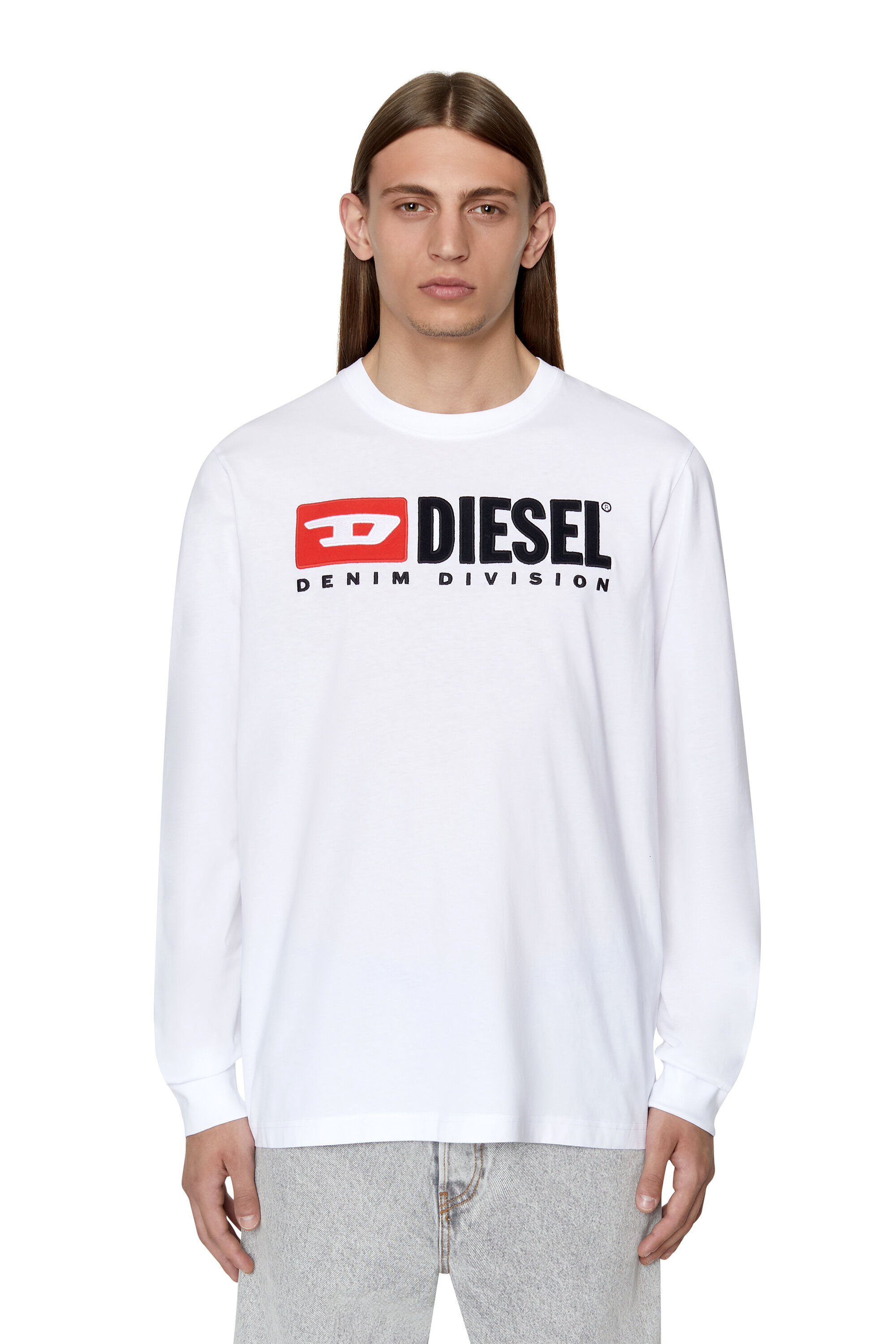 Diesel - T-JUST-LS-DIV, Bianco - Image 3
