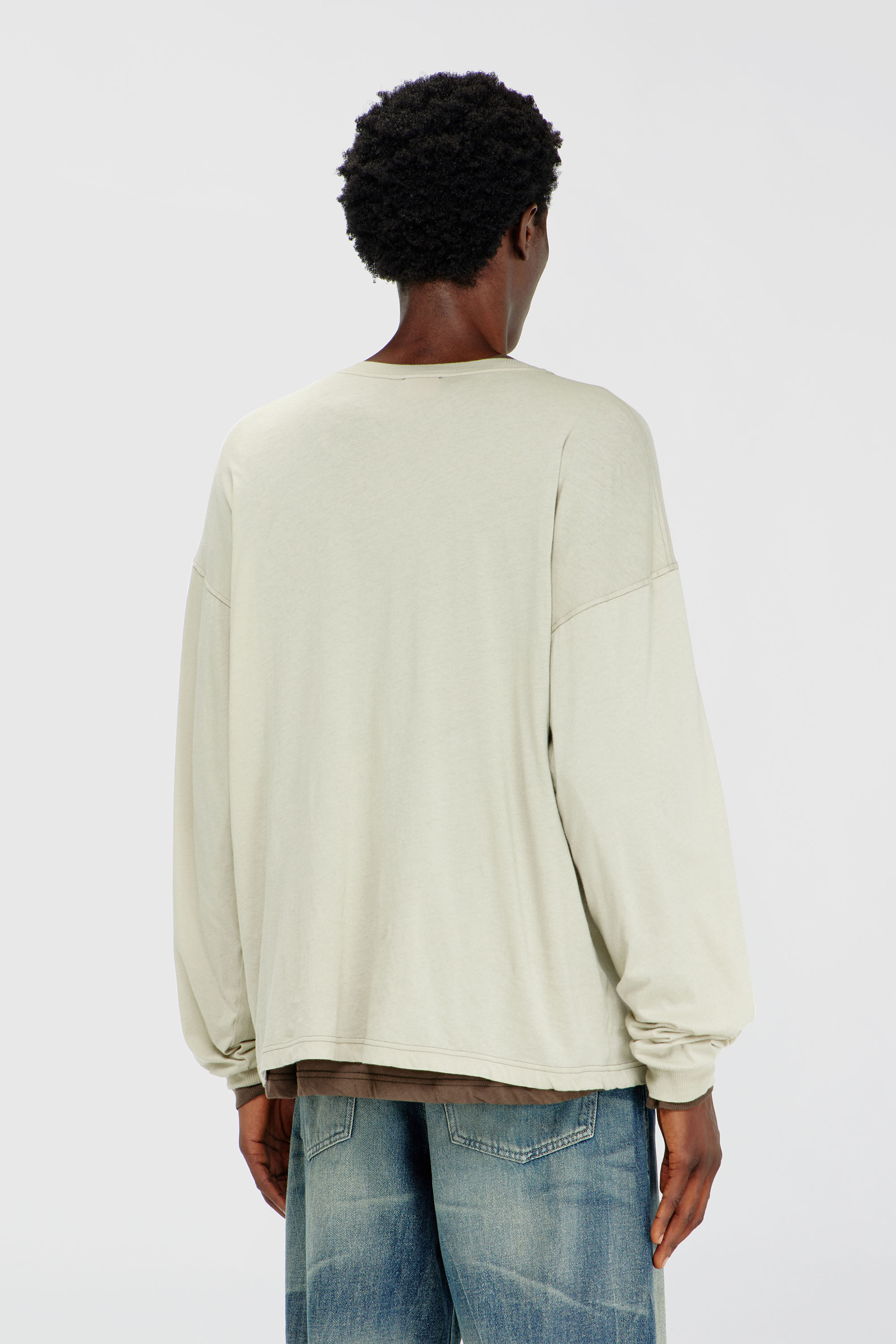 Diesel - T-BOXT-LS-AA1, T-shirt &agrave; manches longues avec motif Phoenix Homme in Beige - 4