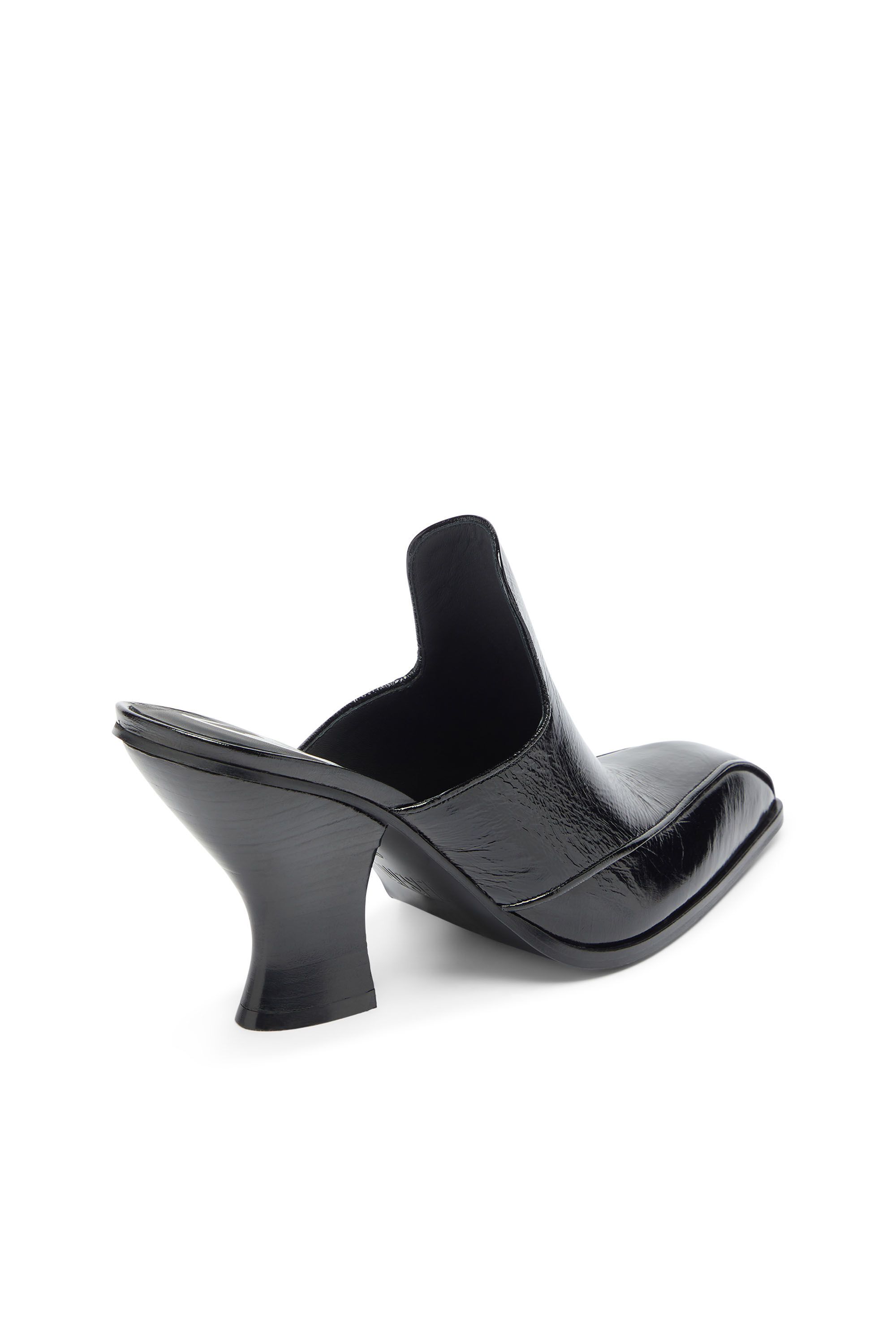 Diesel - D-LUFFY-75-MULE, D-Luffy - Mules stile western in pelle verniciata Donna in Nero - 5
