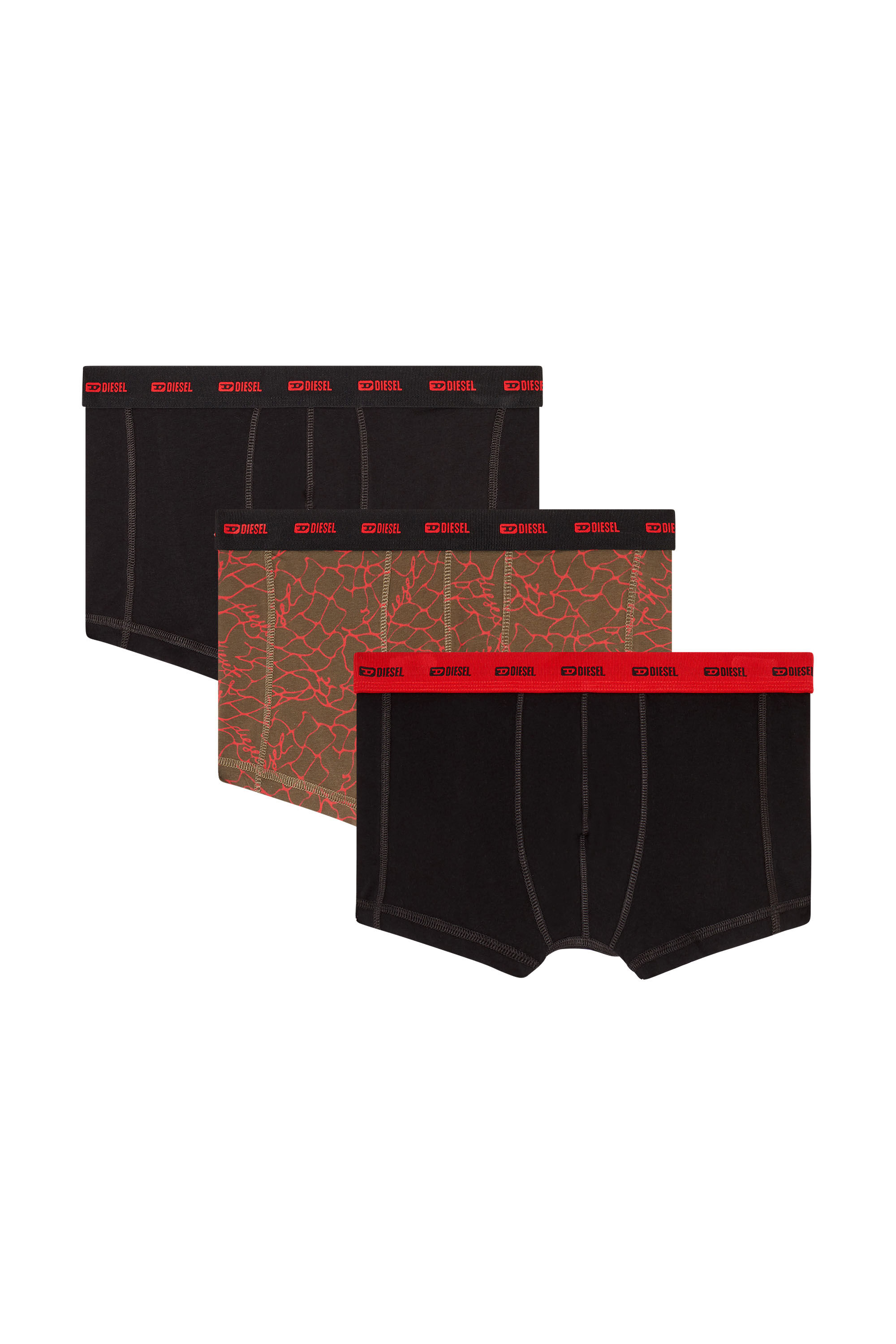 Diesel - DAMIEN-UTLT-3PACK, Set da tre boxer stretch con motivo grafico Uomo in Multicolor - 2