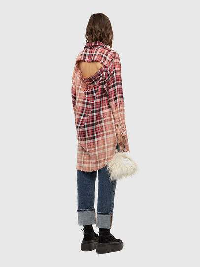 D-SUPER-G Damen: Hemdkleid aus Denim im Karodesign | Diesel