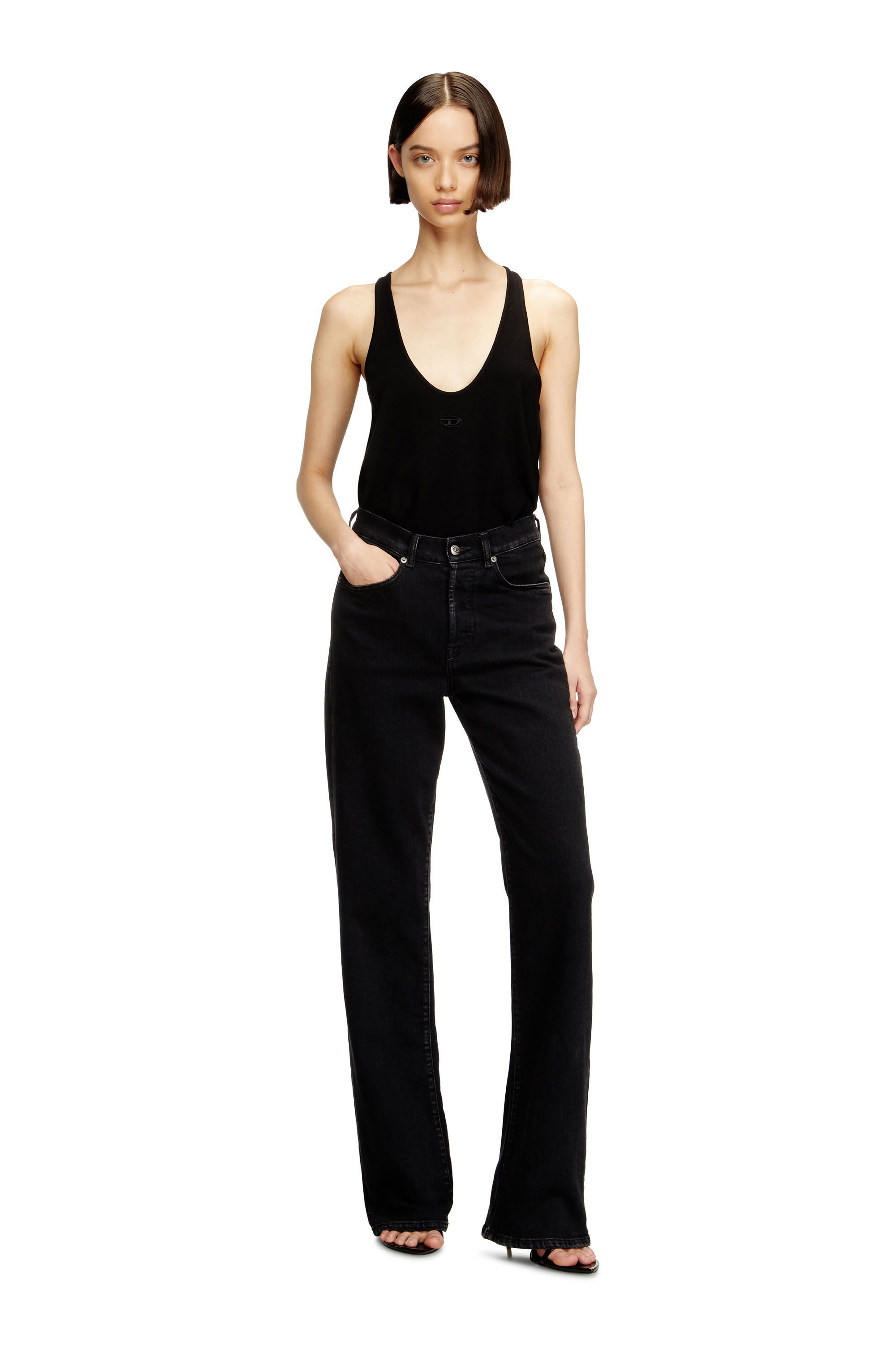 Diesel - Damen Regular Jeans 1971 D-Sent 09N89, Schwarz/Dunkelgrau - 1