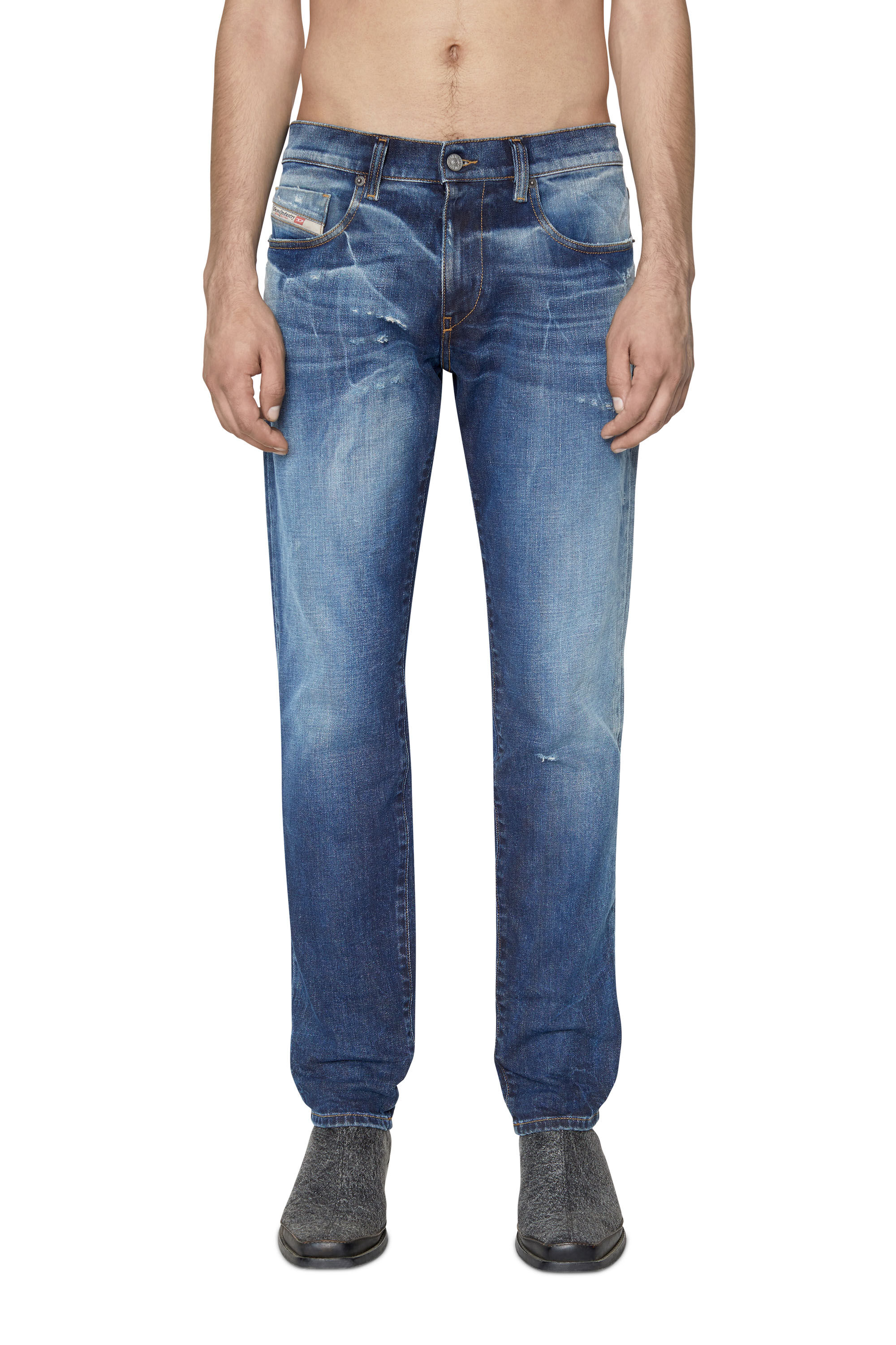 Diesel - 2019 D-STRUKT 09E14 Slim Jeans, Bleu moyen - Image 3