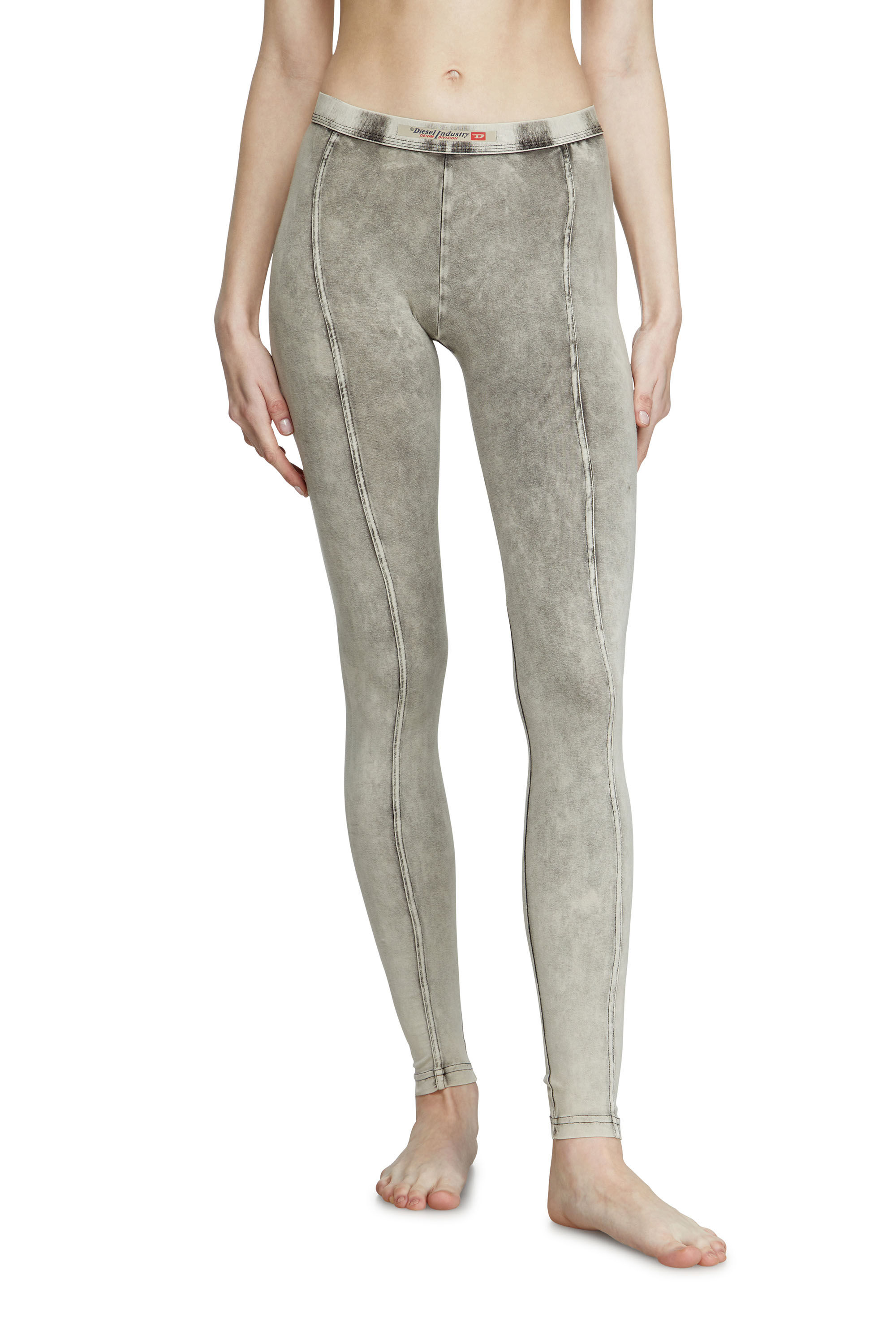 Diesel - ATHENA-DNM, Jeggings in jersey effetto denim Donna in Grigio - 2