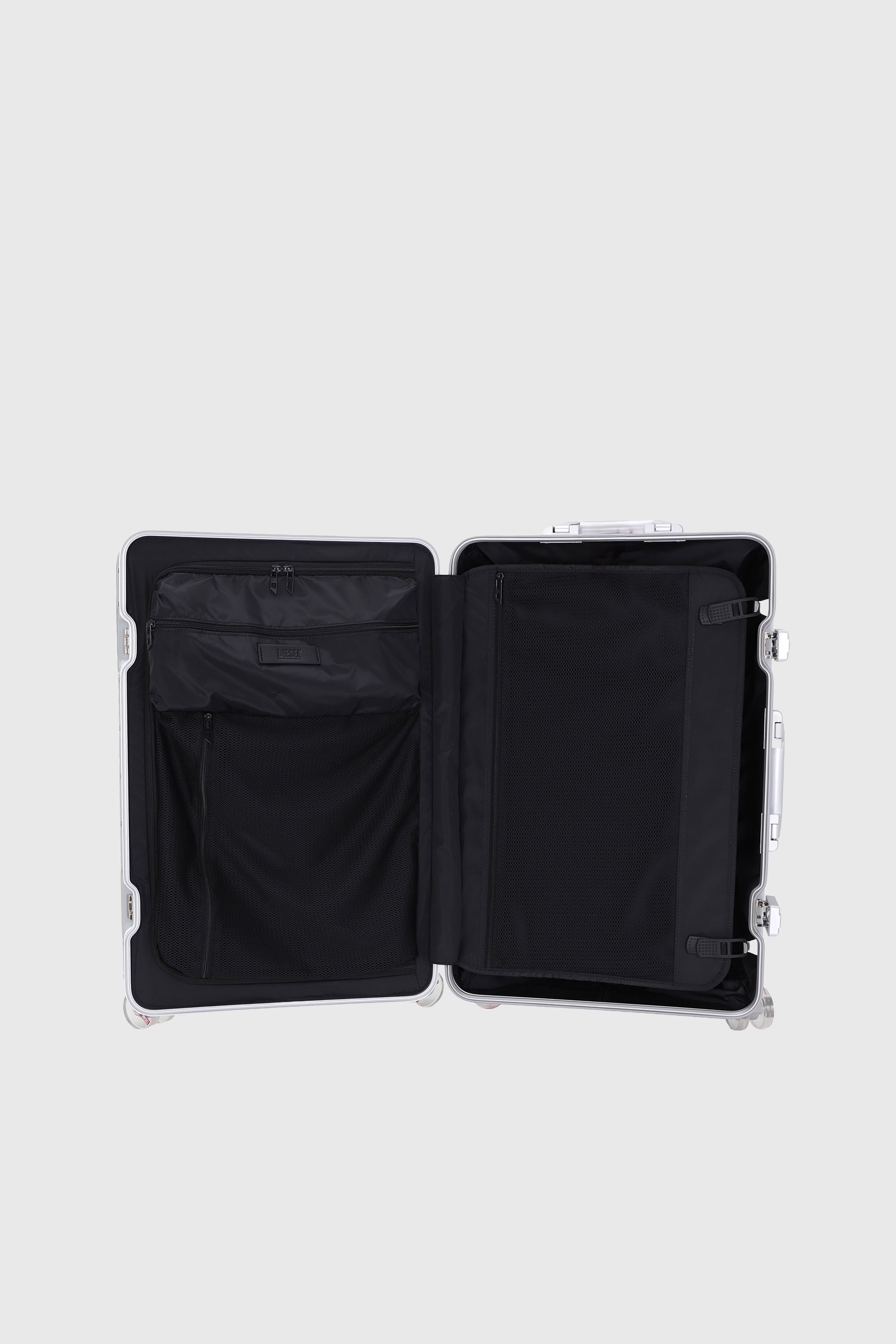 Diesel - DIESEL ALUMINUM TROLLEY- DSL002, Valigia in alluminio taglia M Unisex in Argento - 3