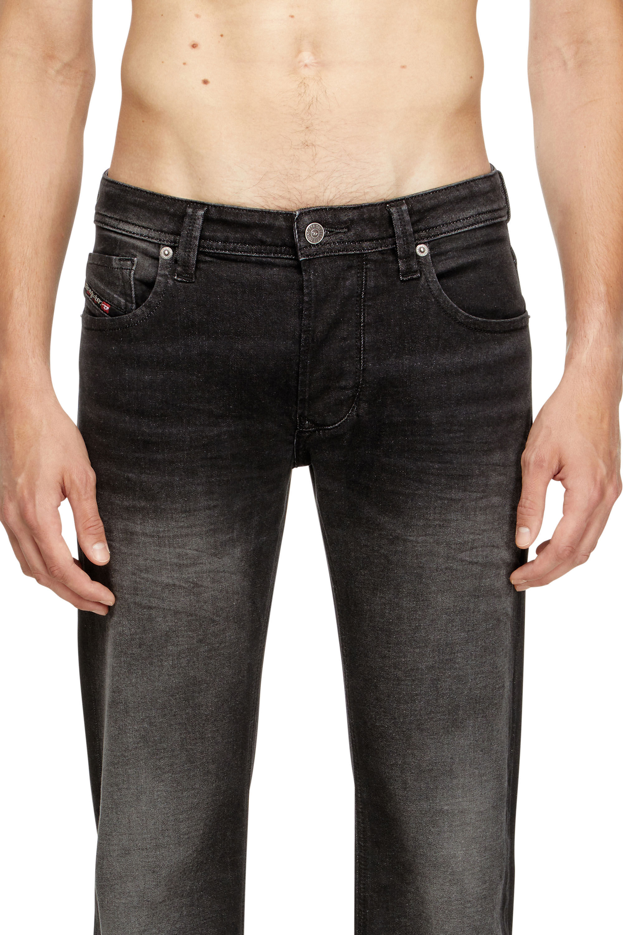 Diesel - Regular Jeans 1985 Larkee 0DBDT Uomo, Nero/Grigio scuro - Image 5