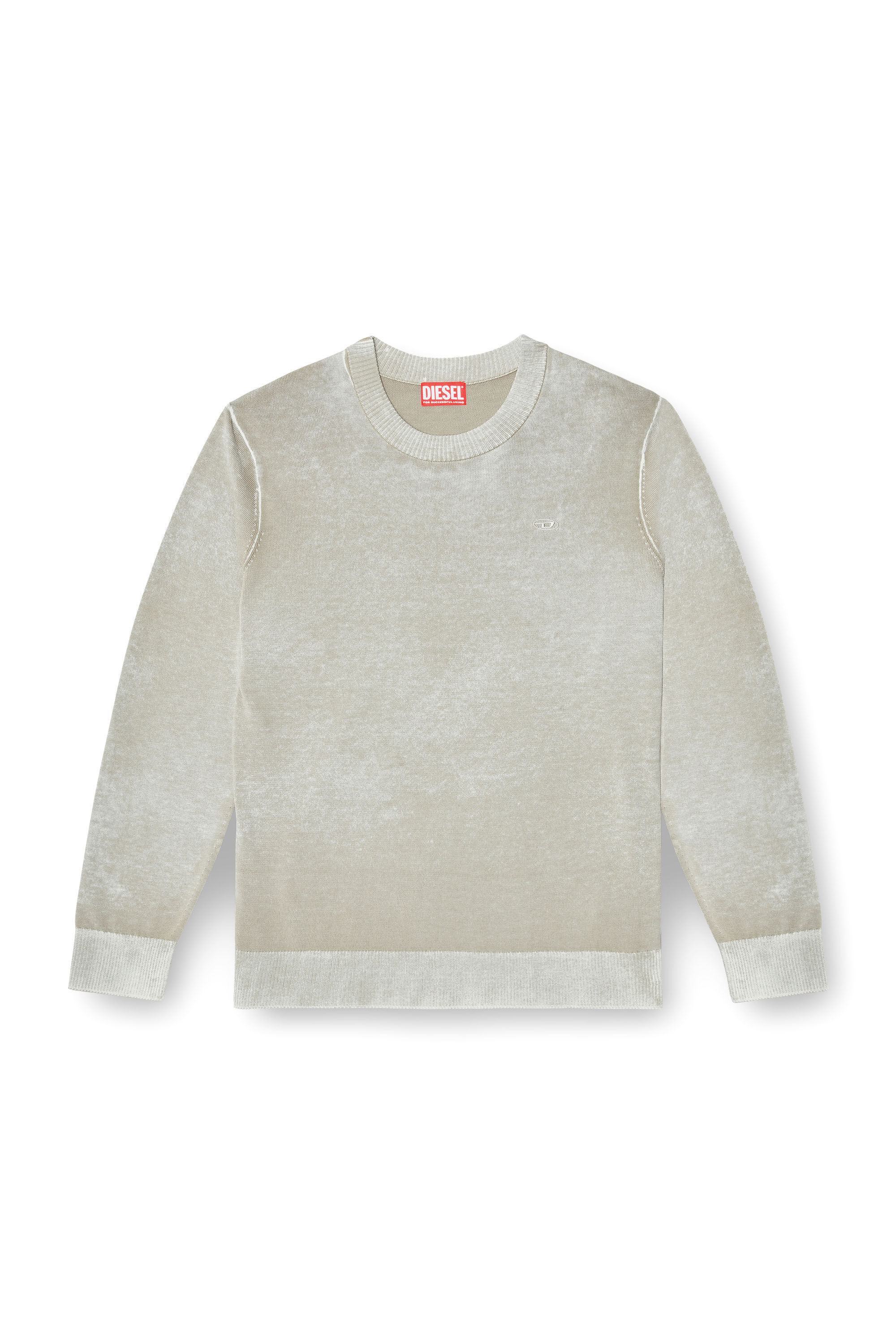Diesel - K-LAURENT, Maglia con stampa interna sfumata Uomo in Grigio - 2