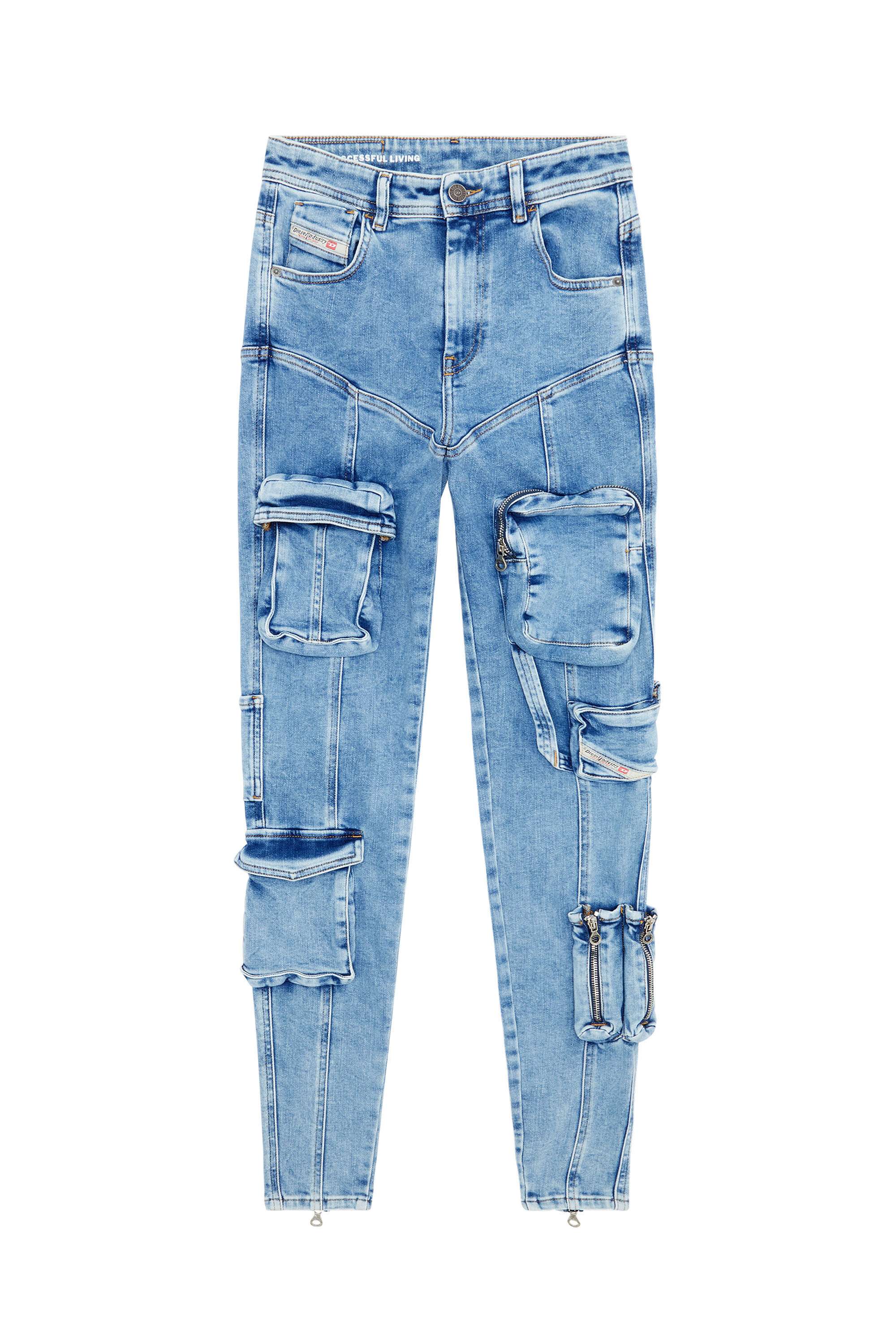 Diesel - Super skinny Jeans 1984 Slandy-High 09F67, Bleu Clair - Image 2