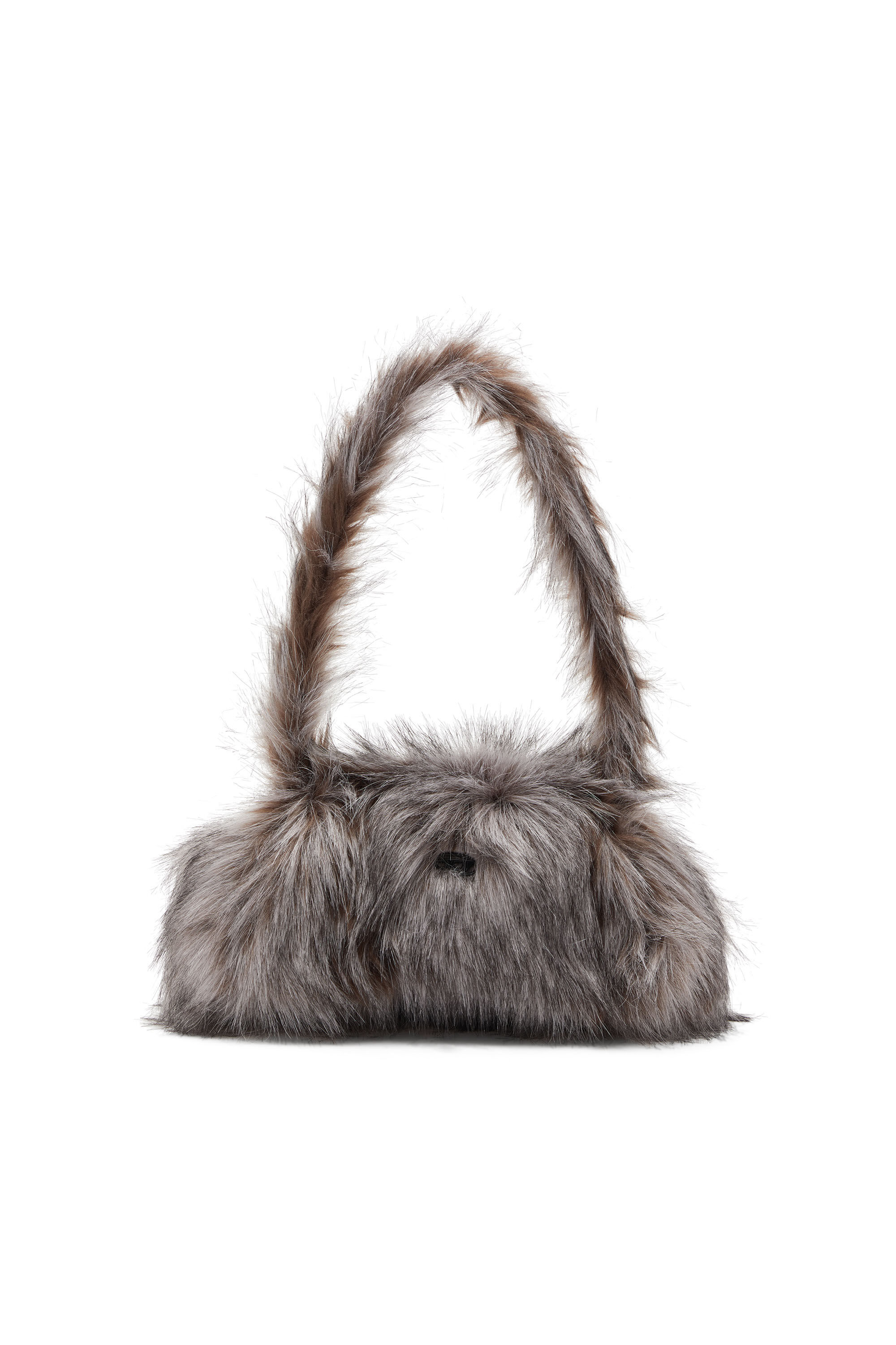 Diesel - PLAY CROSSBODY, Damen Flauschige Schultertasche in Grau - 1