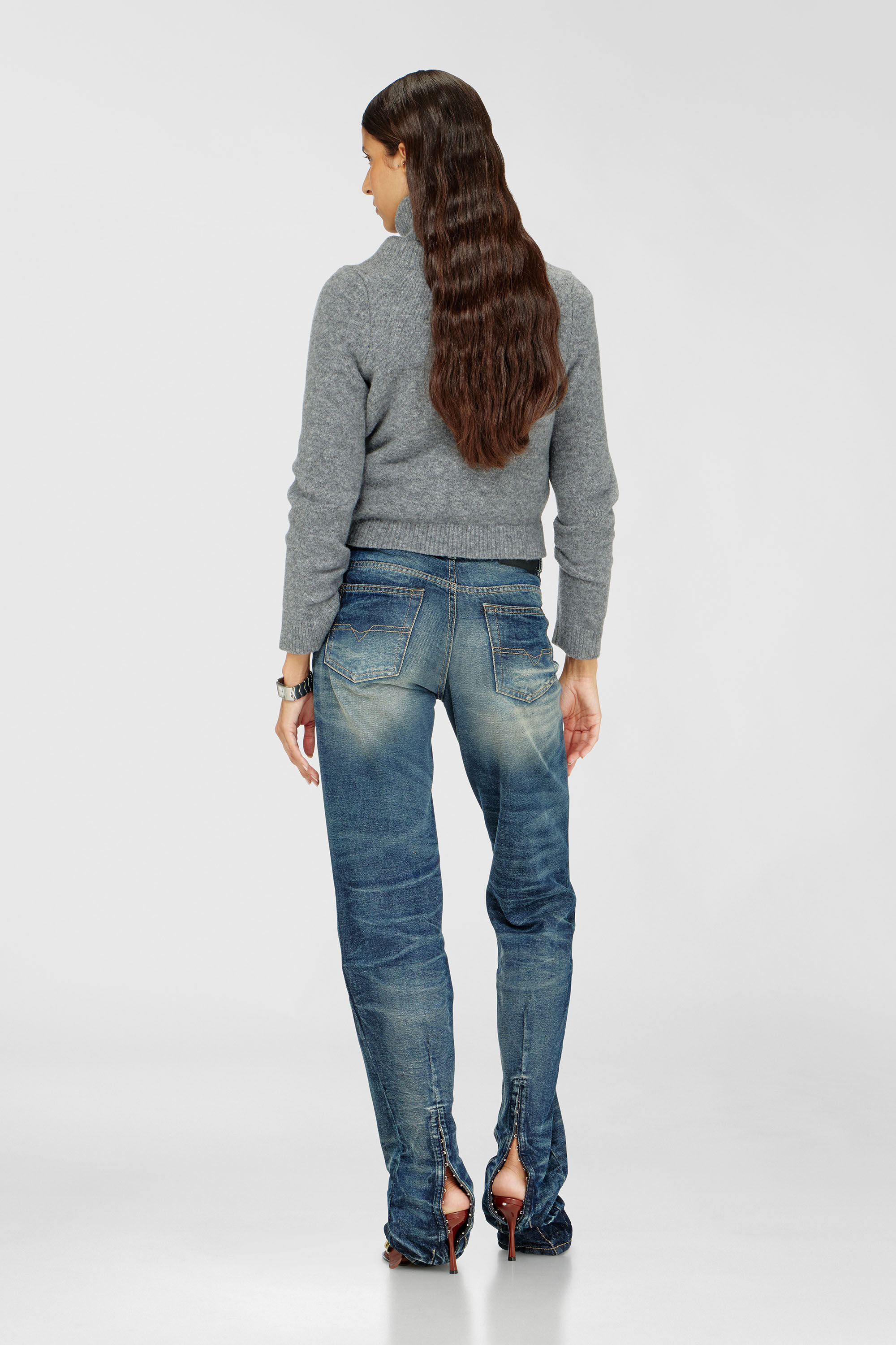 Diesel - Damen Regular Jeans D-Heel 0DBFC, Mittelblau - 3