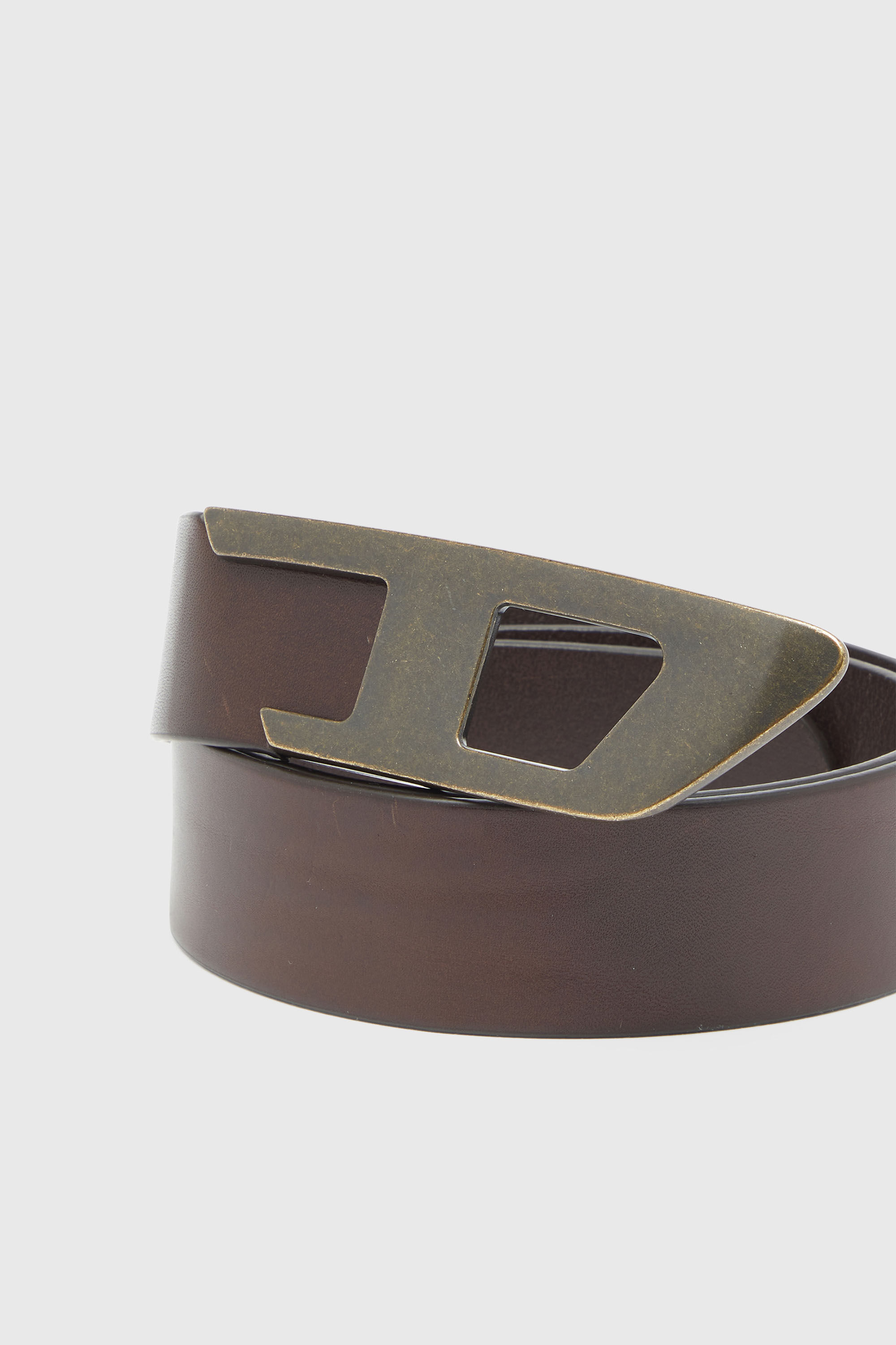 Diesel - B-D LOGO 2.0 40, Cintura 4 cm in pelle con fibbia D in metallo Unisex in Marrone - 3