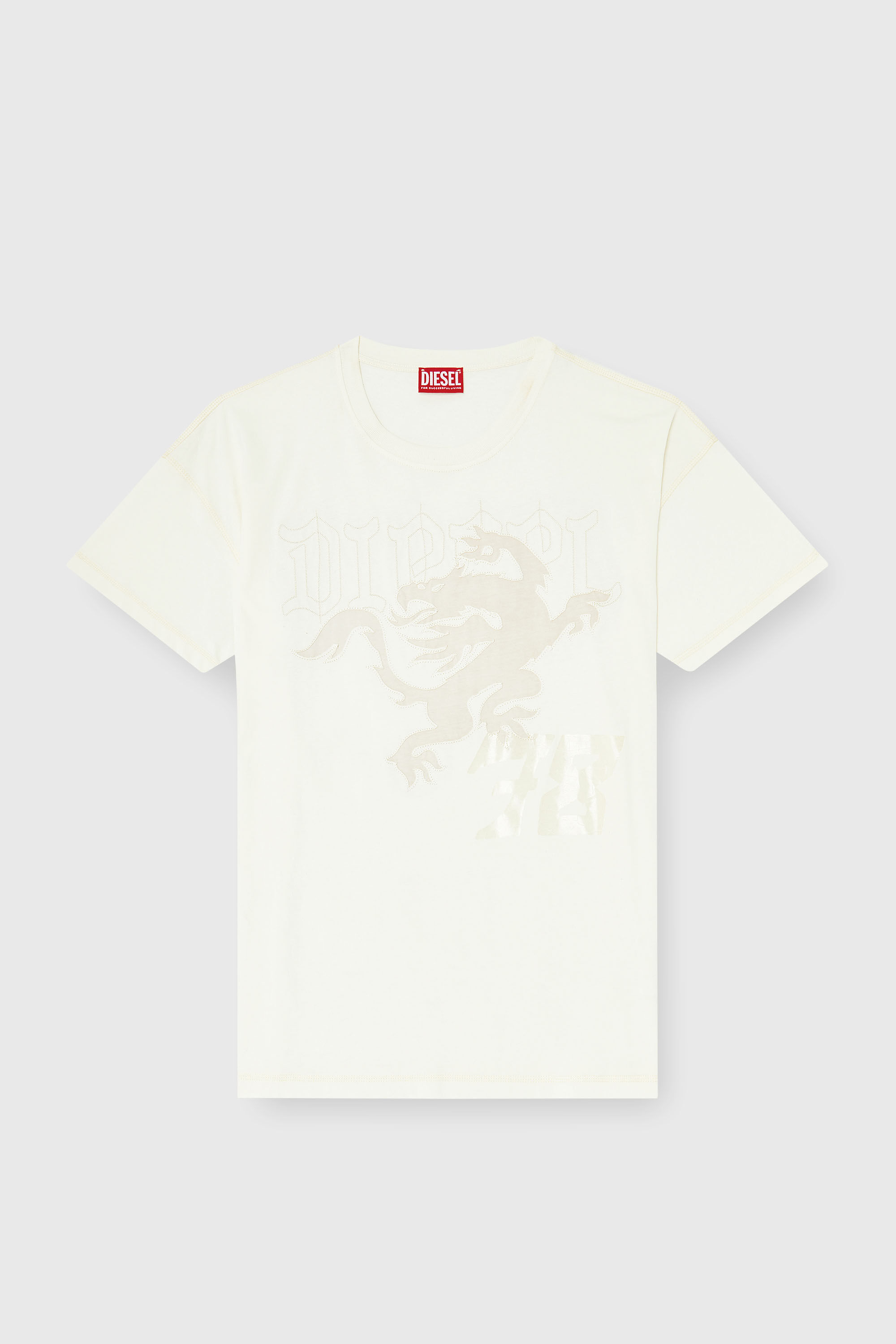 Diesel - T-BOXT-NOTCH, Herren Lockeres T-Shirt mit Prints und Stickereien in Wei&szlig; - 2