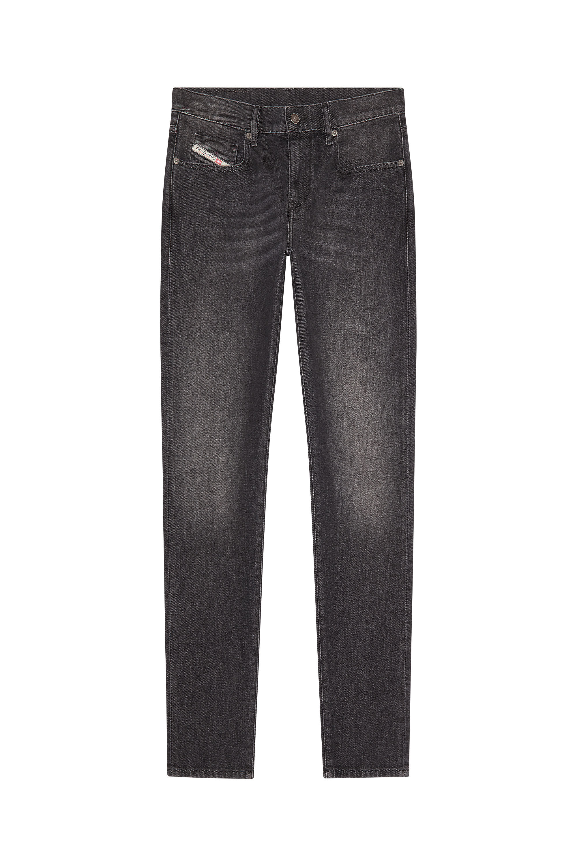 Diesel - Slim Jeans 2019 D-Strukt 09F75, Noir/Gris foncé - Image 2