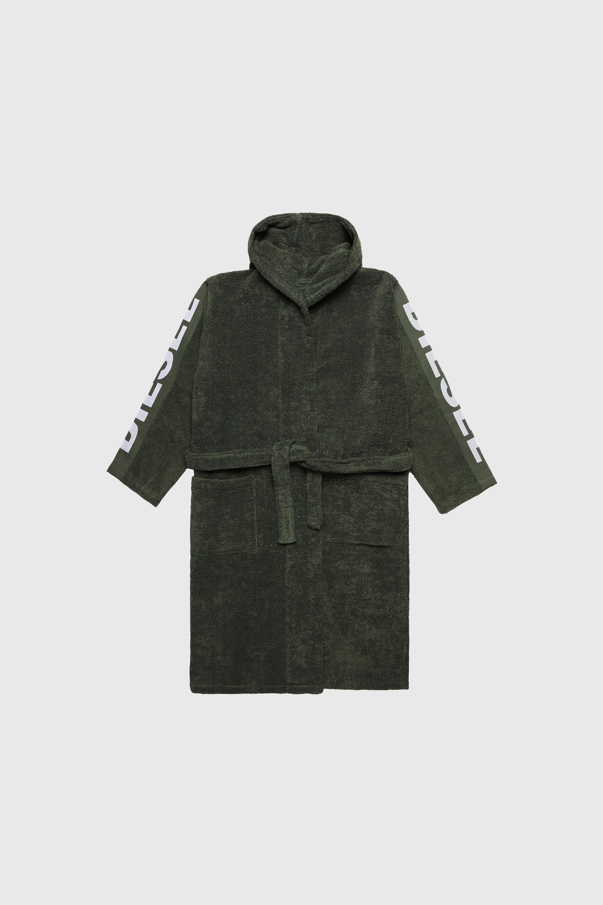 Diesel - ACC  SPORT LOGO CAP S/M, Peignoir &agrave; capuche SPORT LOGO, S/M Mixte in Vert - 2