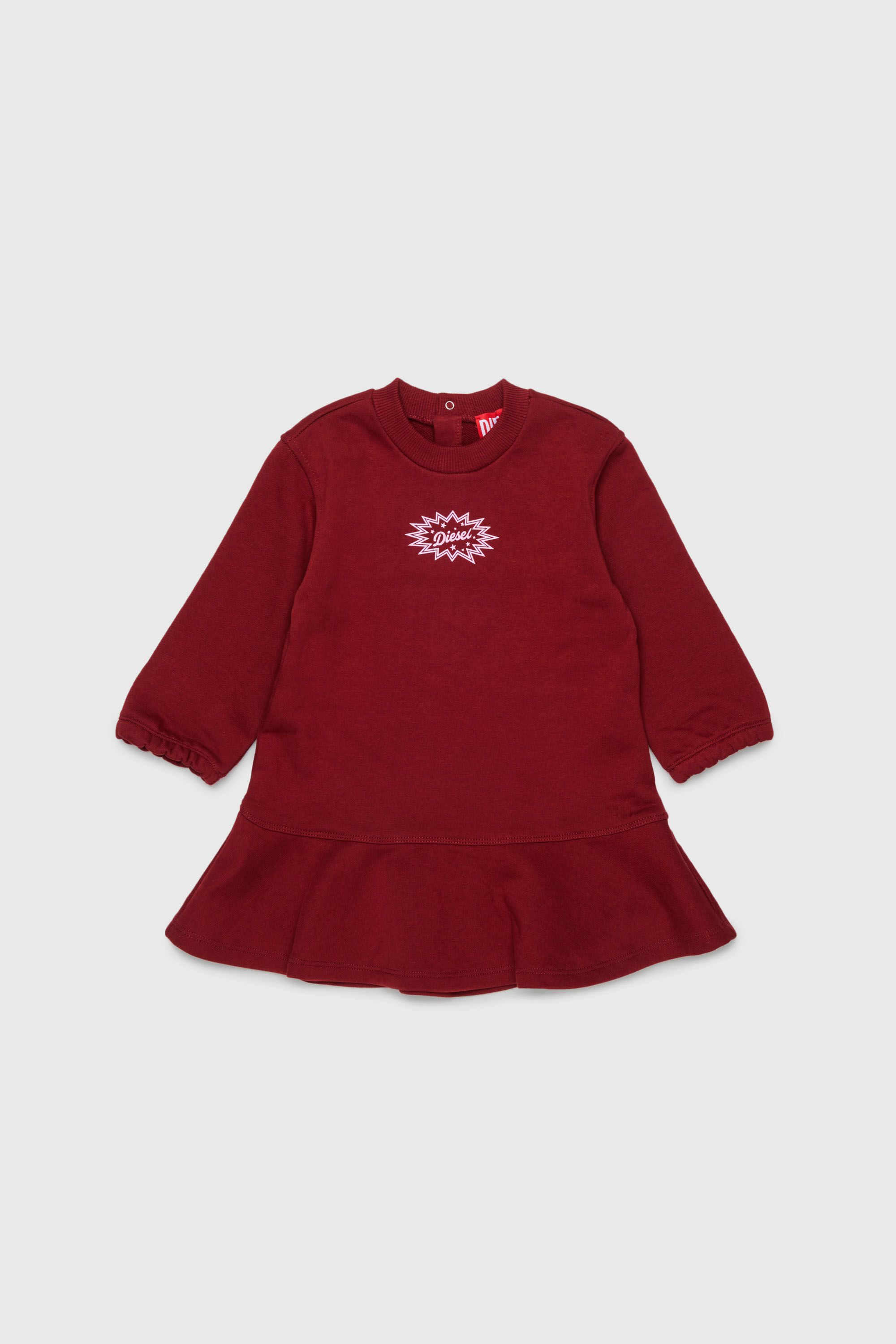 Diesel - DFUMB, Robe sweat &agrave; base volant&eacute;e Femme in Rouge - 1