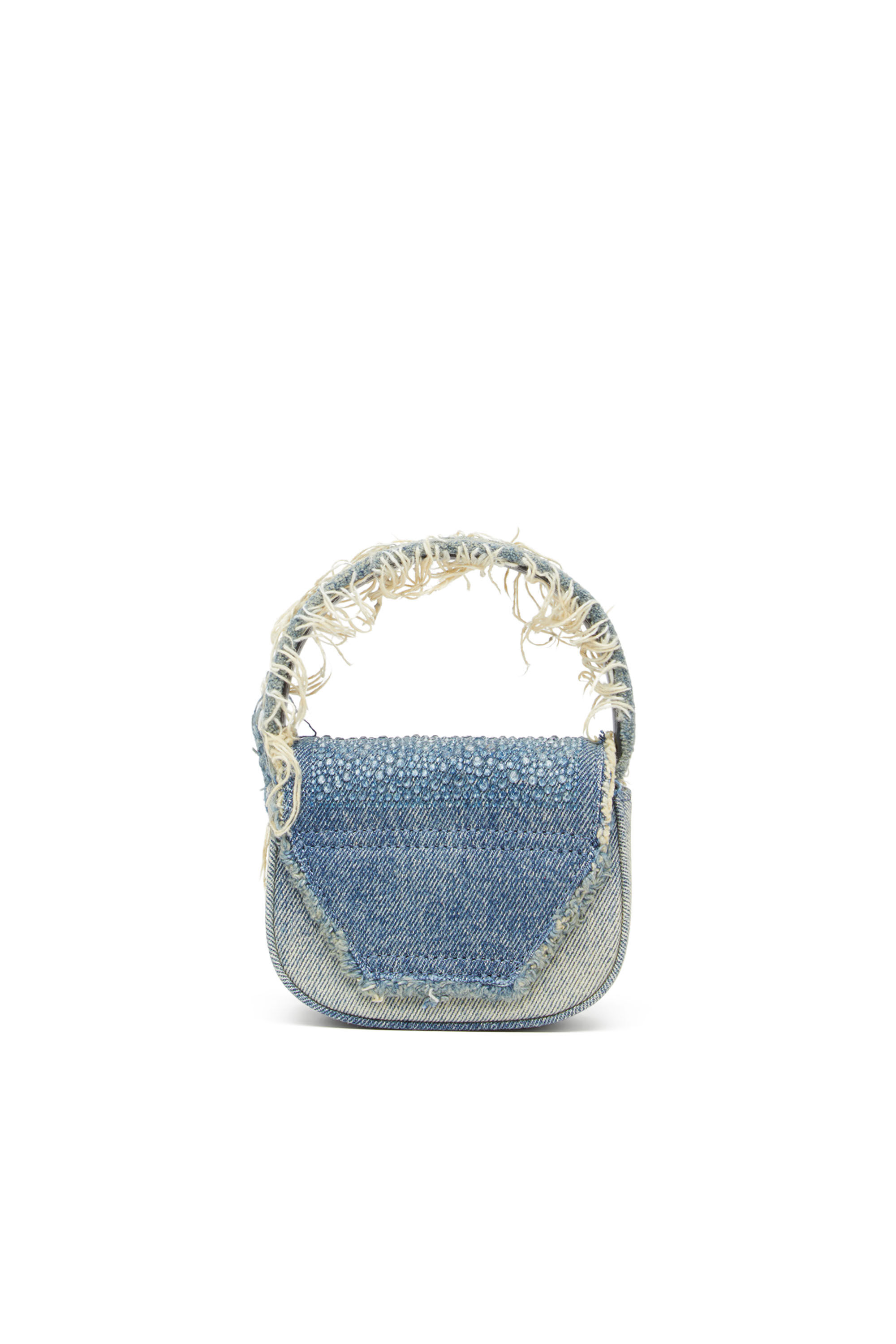 Diesel - 1DR XS, Femme 1DR XS-Mini sac iconique en denim et cristaux in Bleu - Image 3