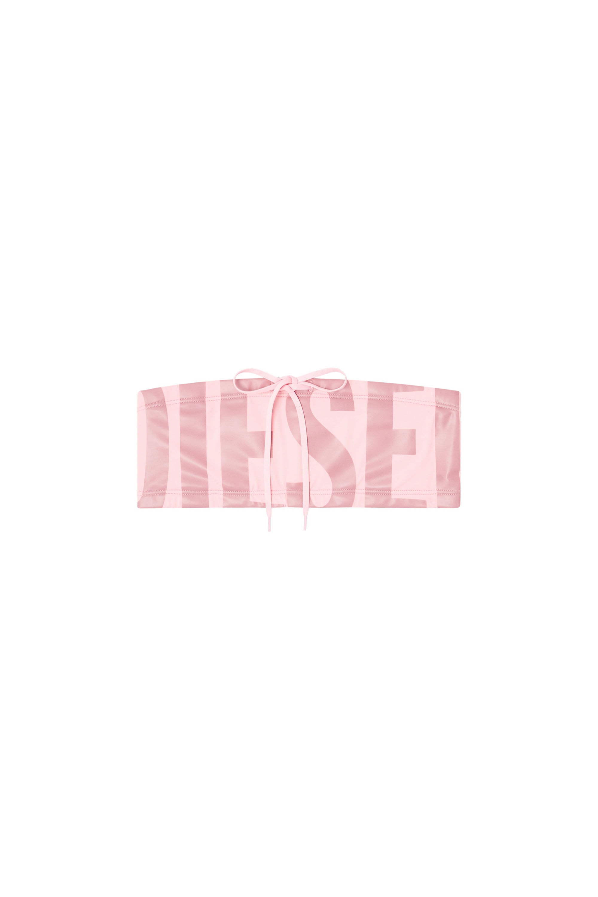 Diesel - MIRIAM-D-CORE, Bikini top a fascia con maxi logo Donna in Rosa - 4