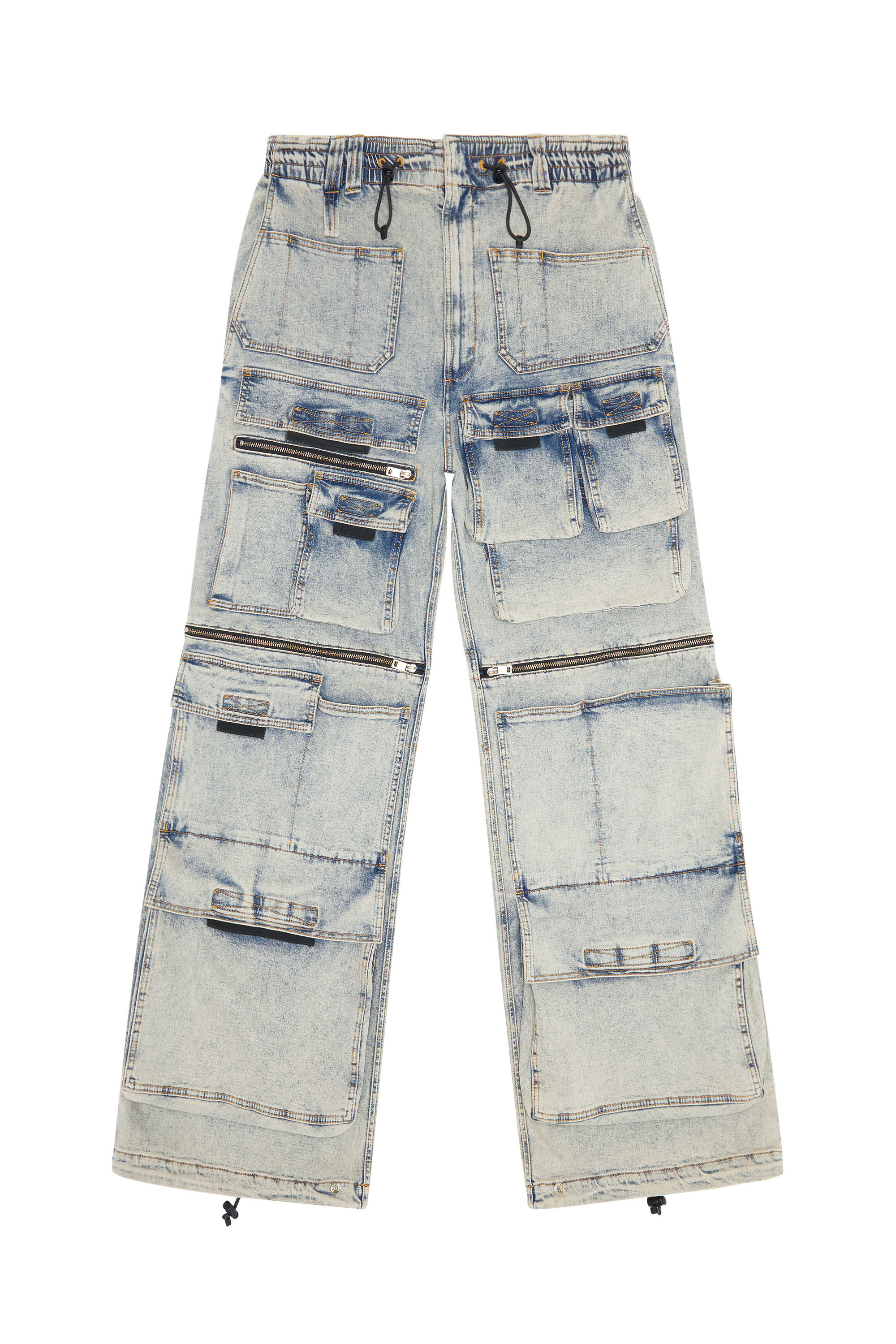 Diesel - Straight Jeans D-Onlypockets 09F12, Mittelblau - Image 2