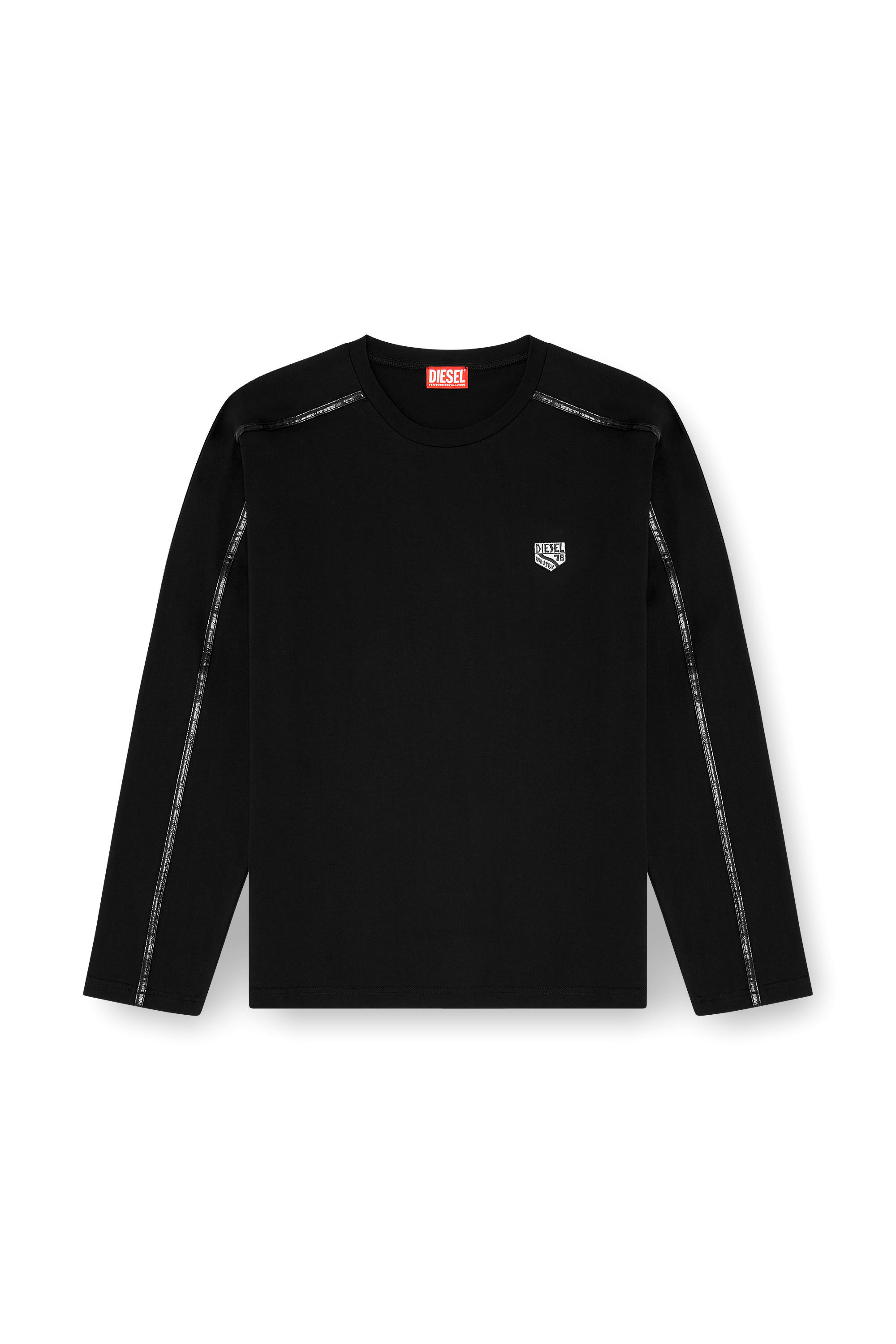 Diesel - T-NORM-LS-FL, T-shirt &agrave; manches longues avec finitions ton sur ton Homme in ToBeDefined - 2