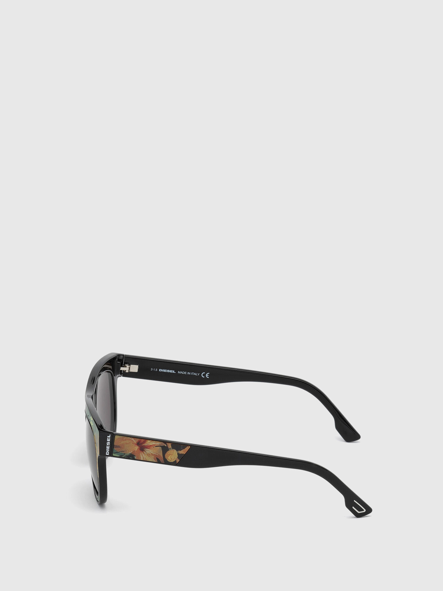Diesel - DM0160, Unisex Innovative Sonnenbrille in dynamischer Optik in Schwarz/Orange - 2