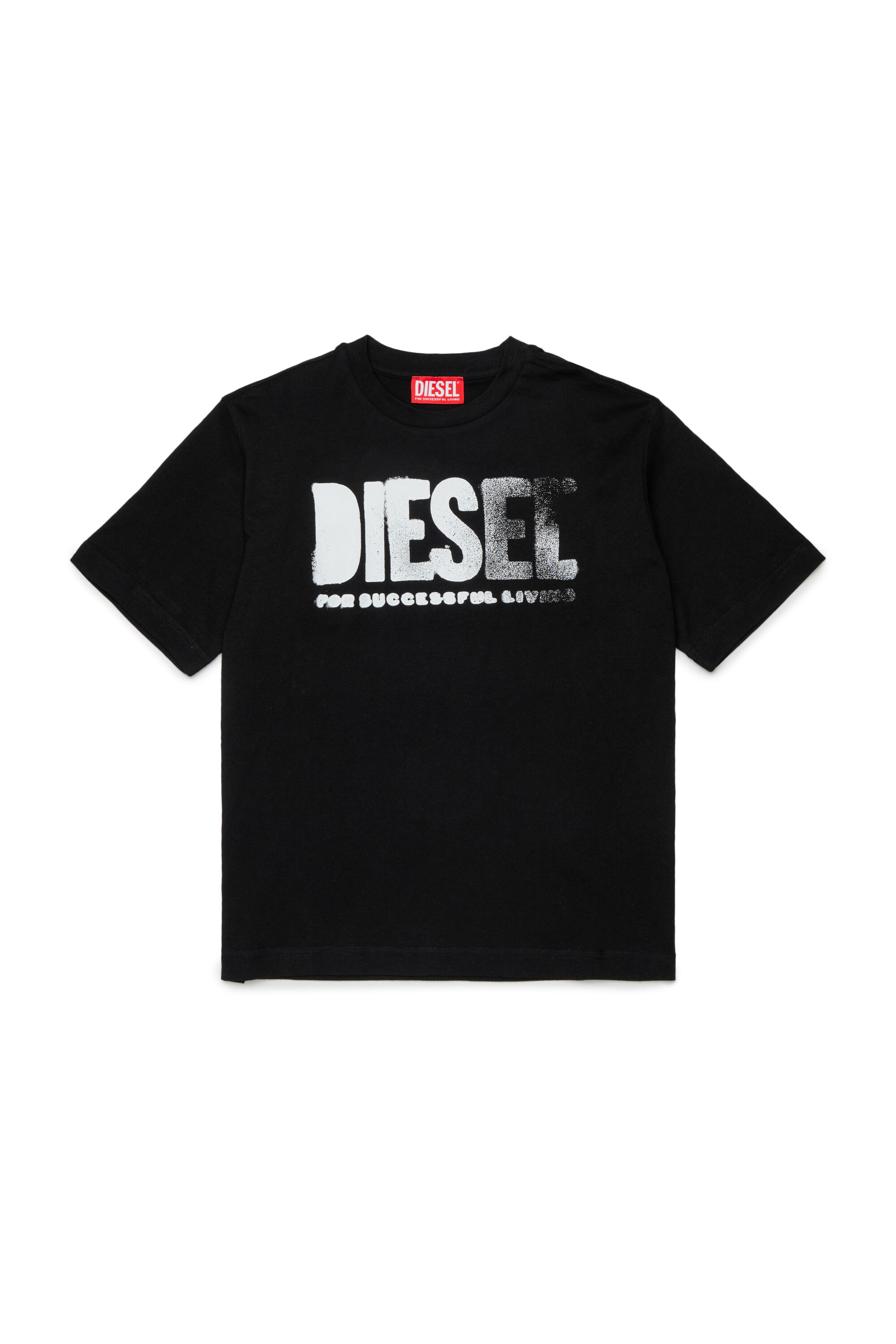 Diesel - THIDE OVER, T-shirt avec imprim&eacute; d&eacute;grad&eacute; Homme in Noir - 1