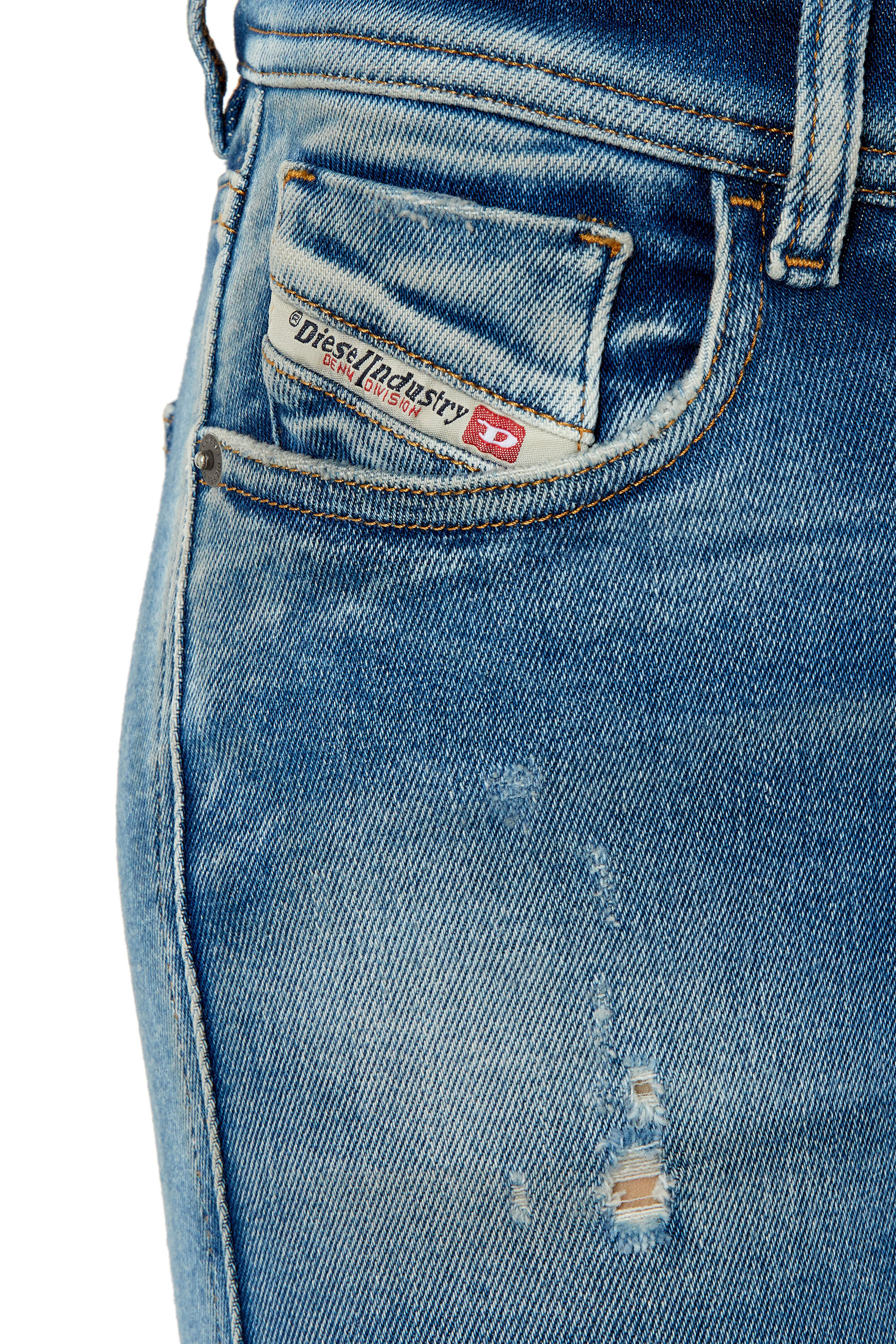 Diesel - 2017 Slandy 09E91 Super skinny Jeans, Bleu Clair - Image 5