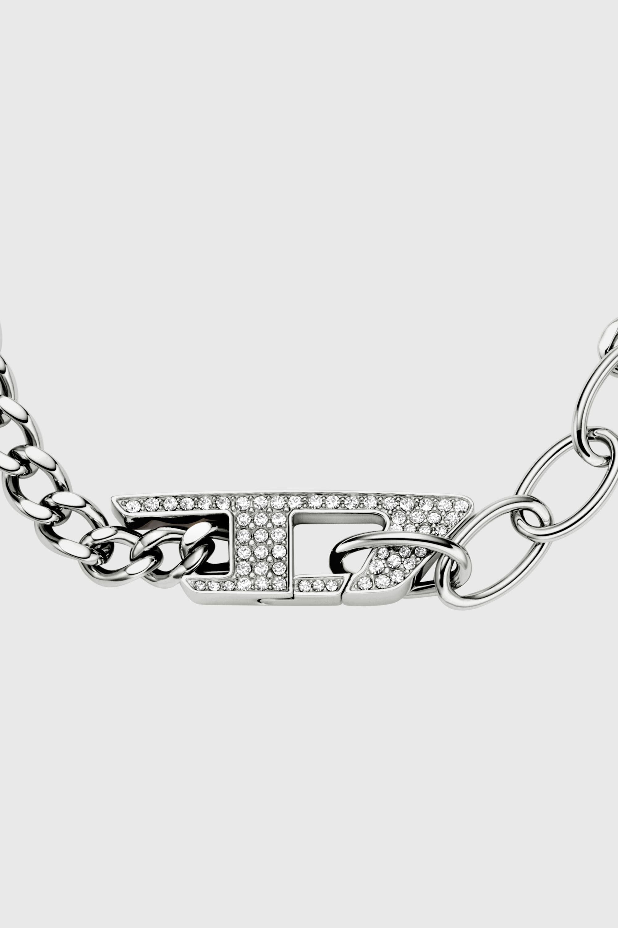 Diesel - DX1627040 JEWELLERY, Unisex Kettenarmband aus Edelstahl mit Glitzereffekt in Silber - 2