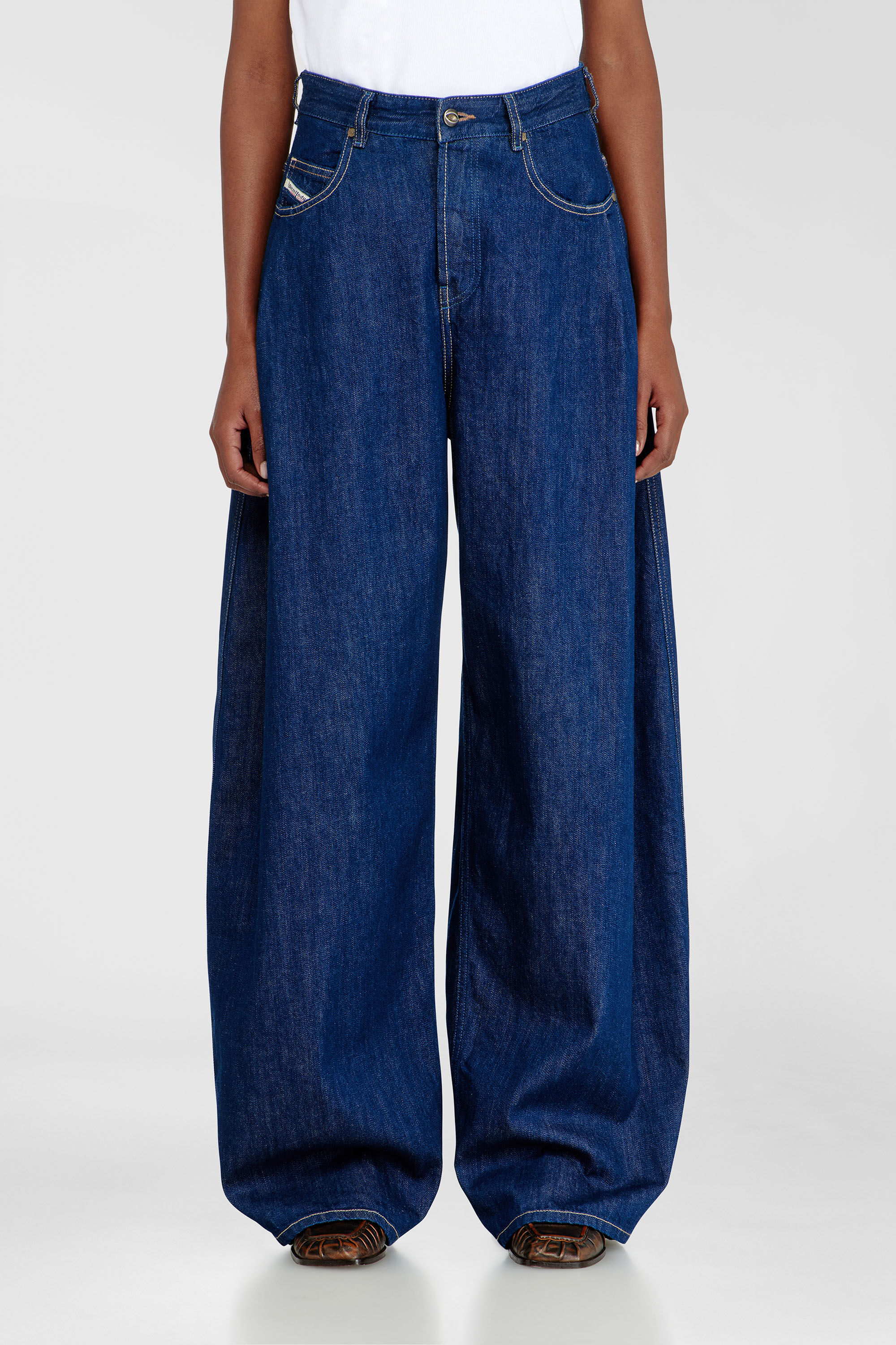 Diesel - Relaxed Jeans 1987 D-Khelz 09Q09 Femme, Bleu Fonc&eacute; - Image 4