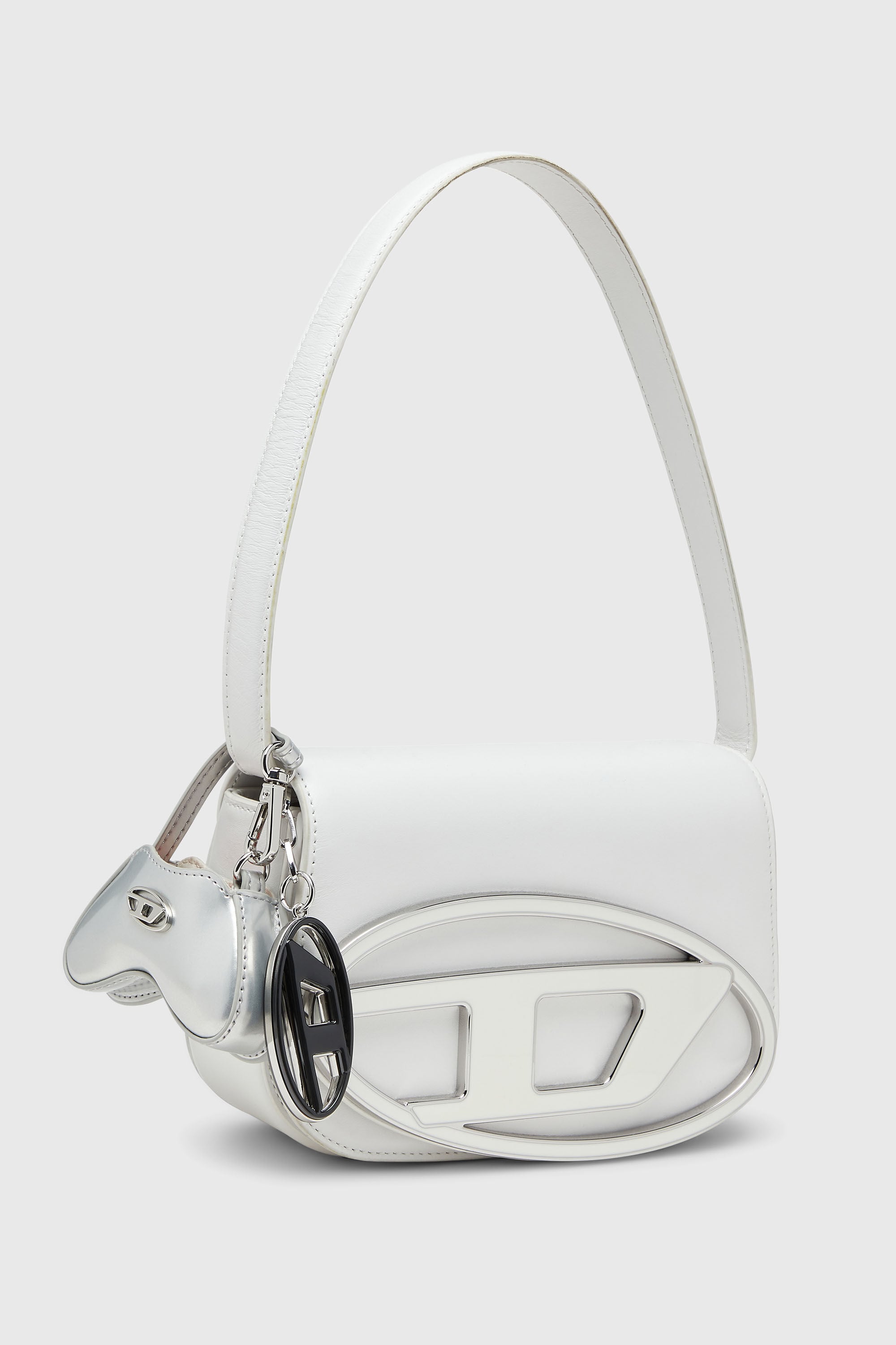 Diesel - 1DR, 1DR-Sac iconique &agrave; bandouli&egrave;re en cuir nappa Femme in Blanc - 7