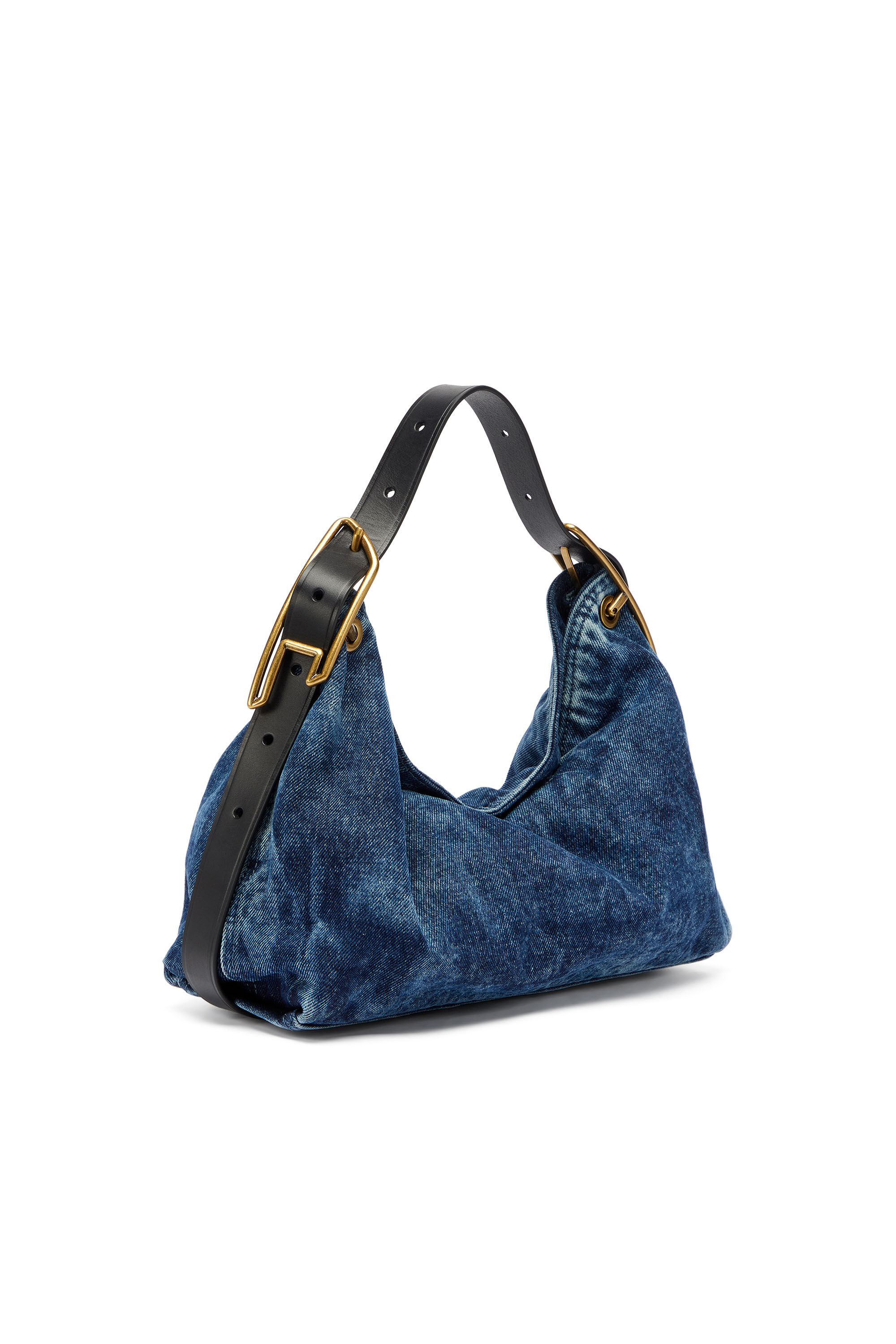 Diesel - D-LINE SHOULDER, Damen D-Line-Denim Schultertasche in Mittelblau - 7