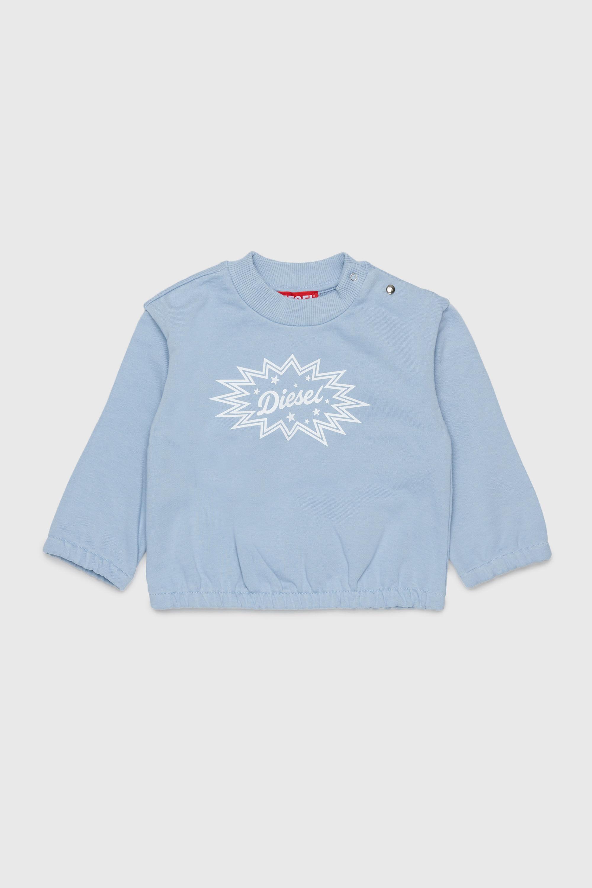 Diesel - SFUMB, Sweat-shirt en coton avec logo starburst imprim&eacute; Femme in Bleu - 1