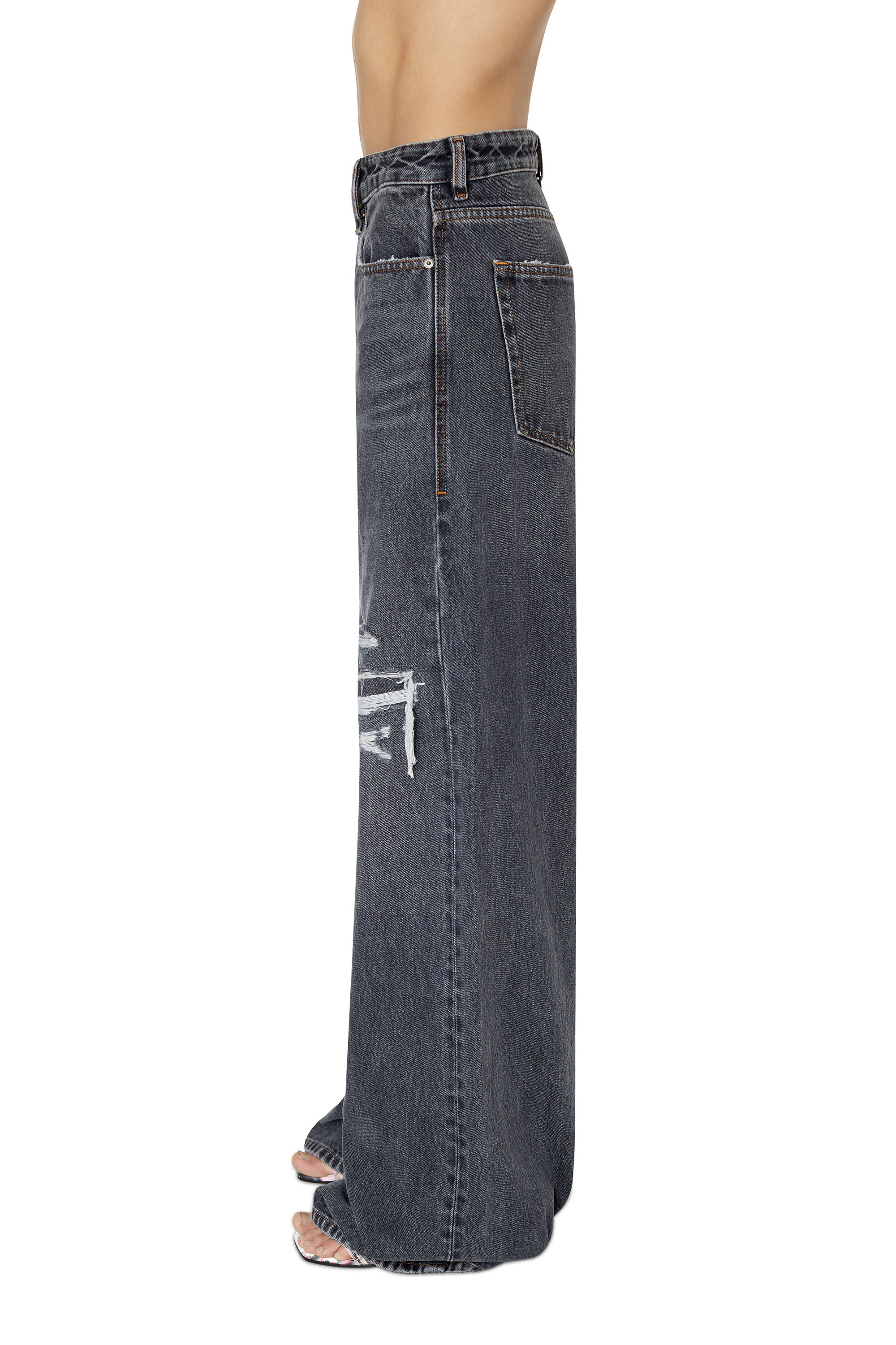 Diesel - 1996 D-Sire 007F6 Straight Jeans, Nero/Grigio scuro - Image 5